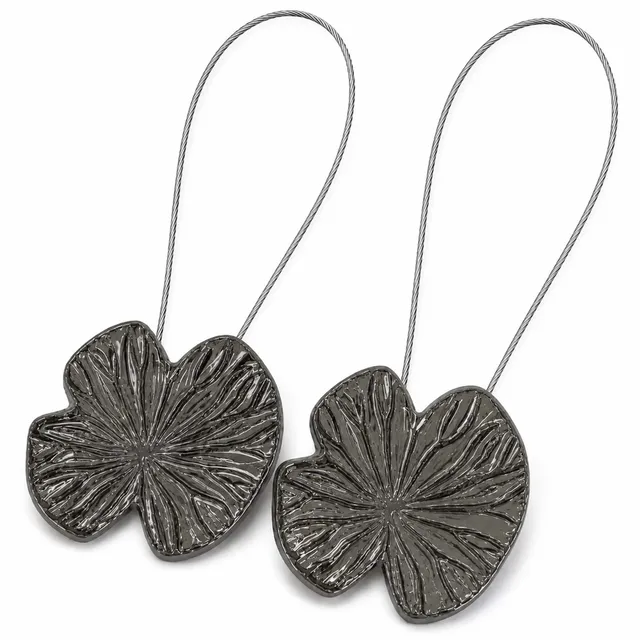 evideco-n-nuphar-embrasse-rideau-magn-tique-graphite-lot-de-2 image 1