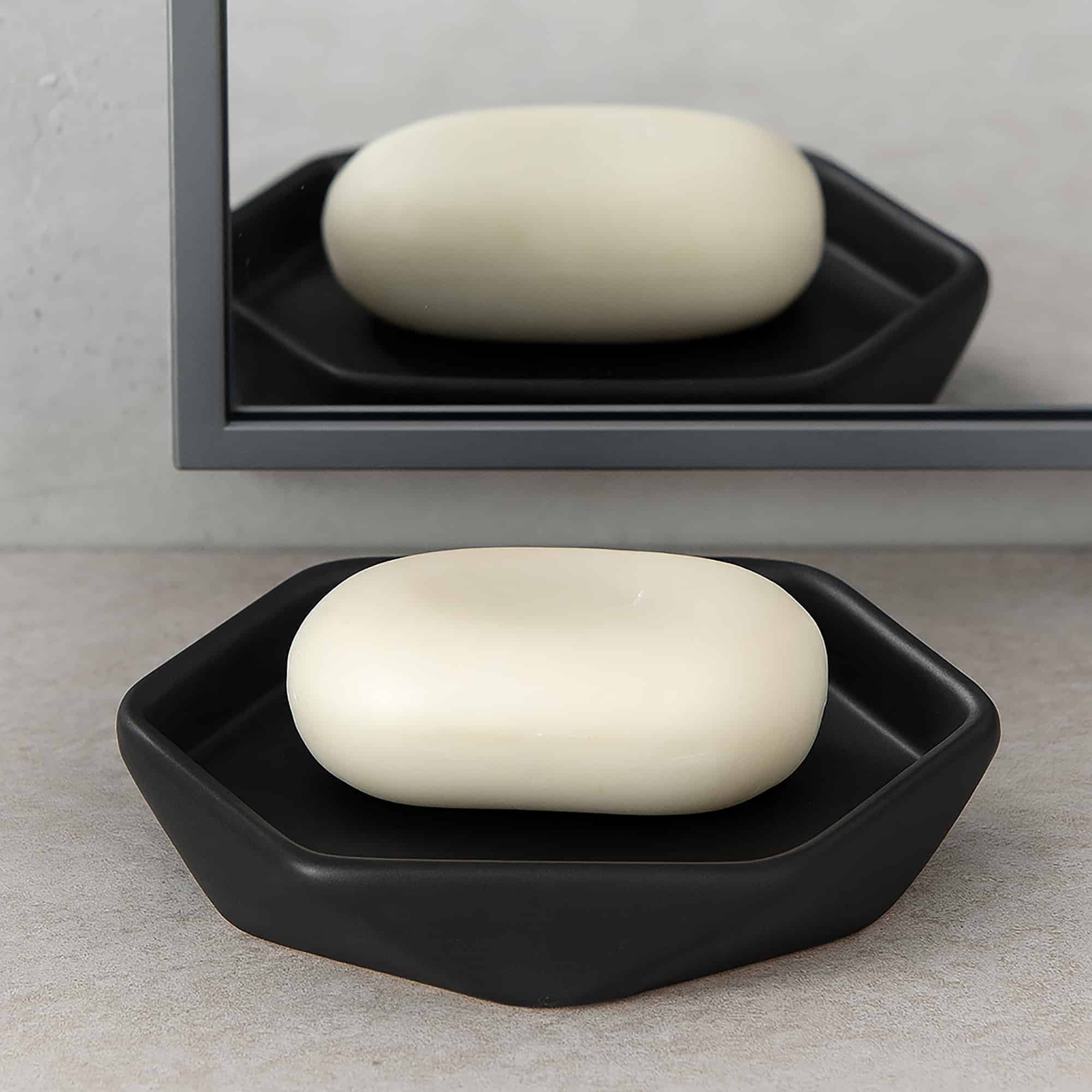 evideco-bathroom-accessories-porte-savon-diamant-noir-en-gr-s image 3