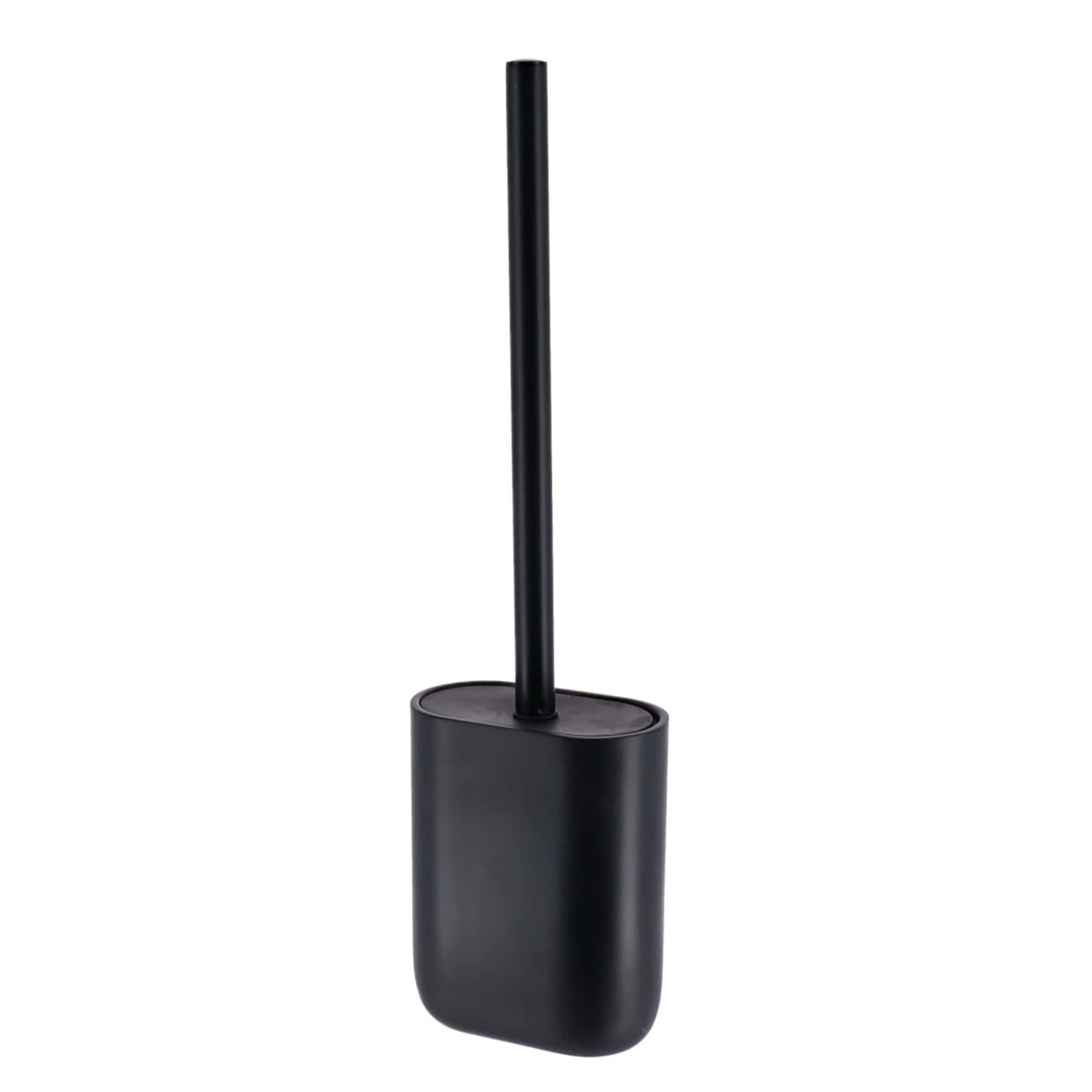 evideco-brosse-wc-ovale-noire-silicone-avec-support image 8