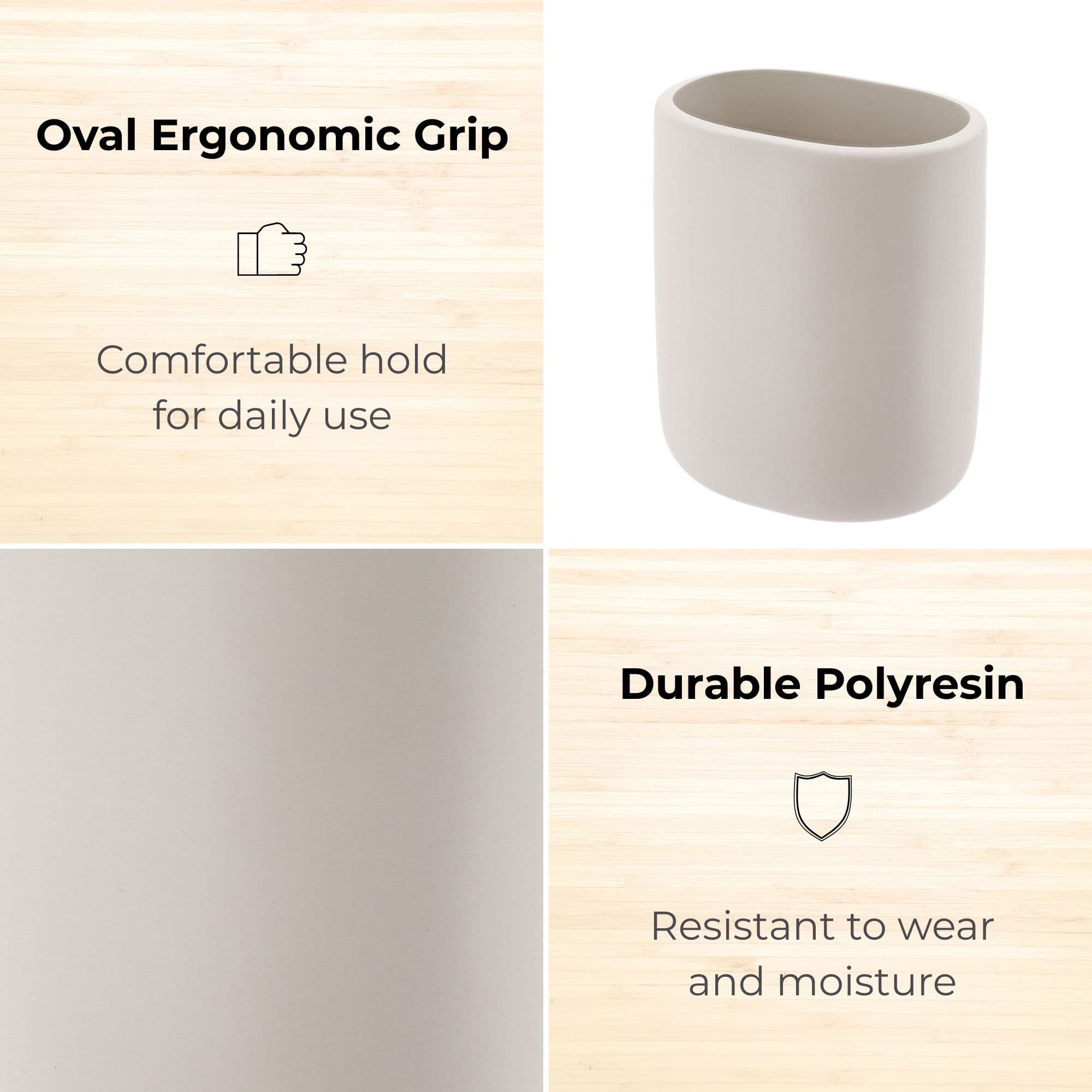 evideco-porte-brosse-dents-ovale-beige-accessoire-bain image 3
