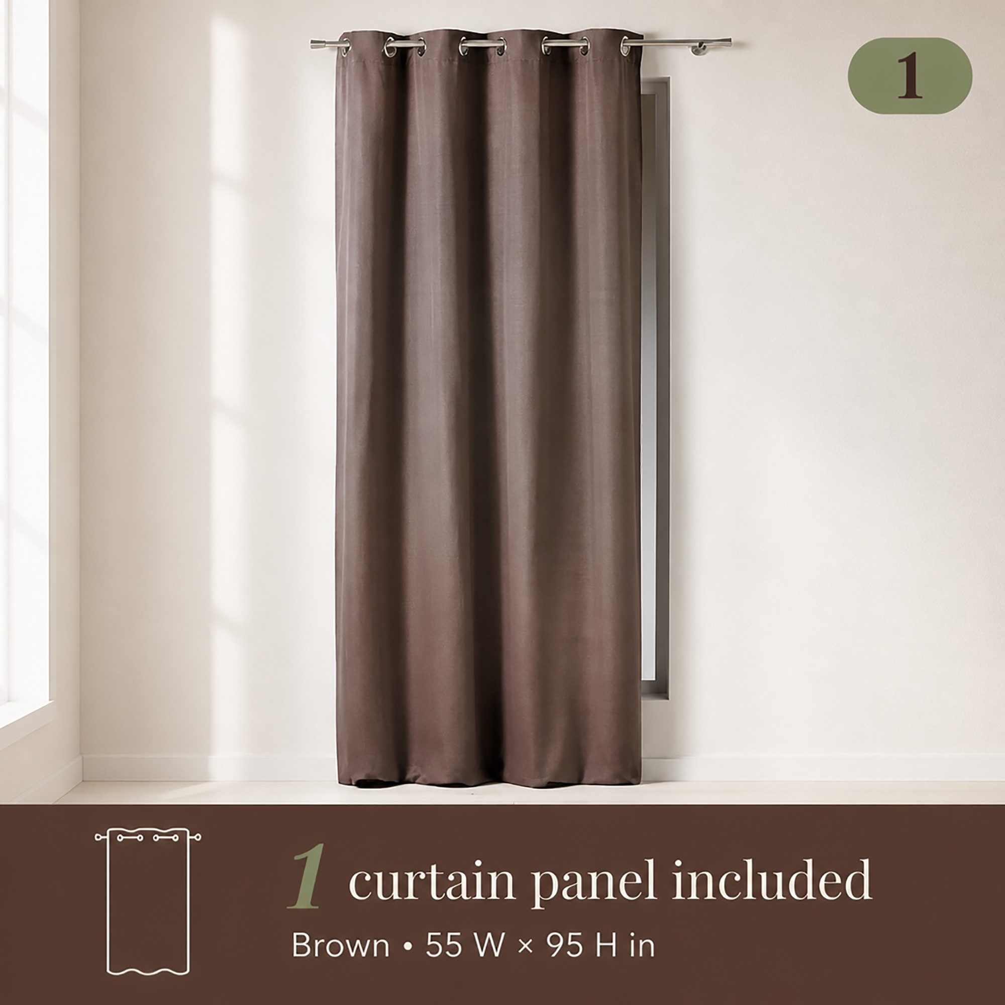 evideco-rideau-coton-marron-mocha-140x241-illets-filtrant image 2