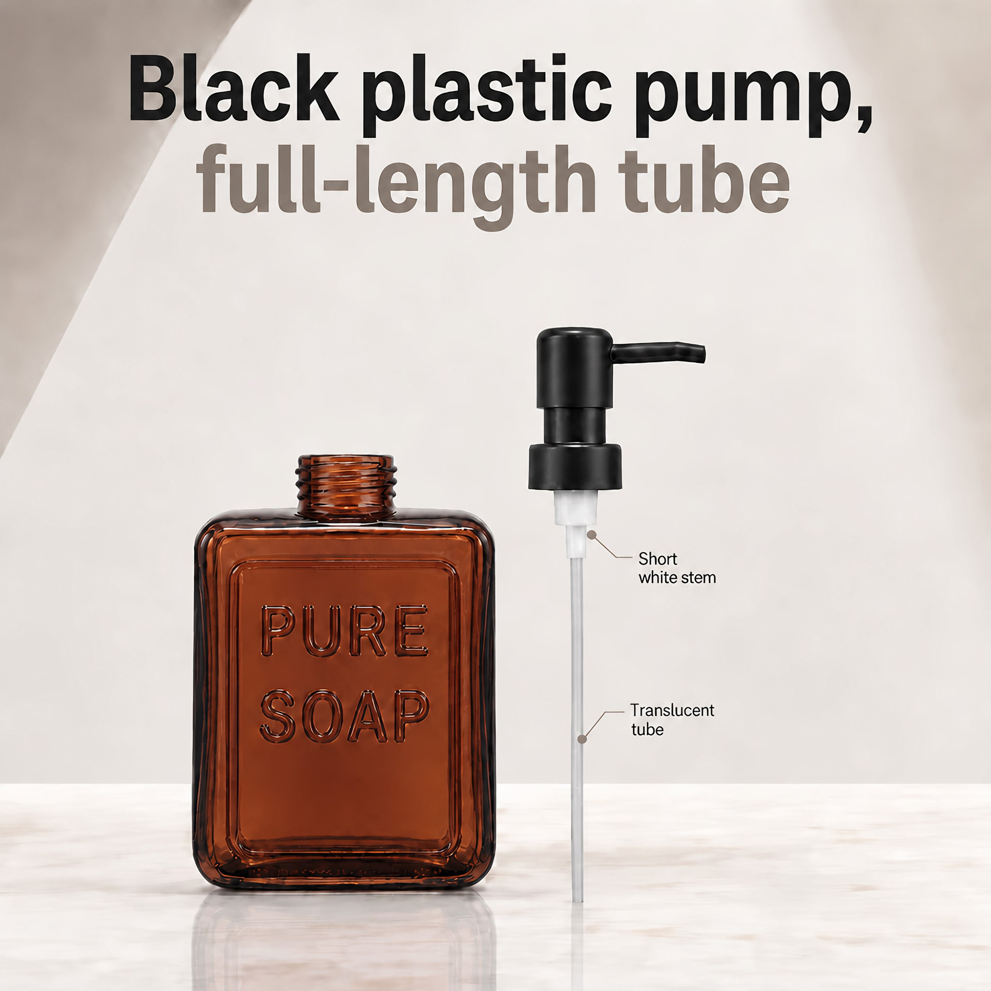 evideco-bathroom-accessories-distributeur-savon-verre-ambr-18oz-pure-soap image 7