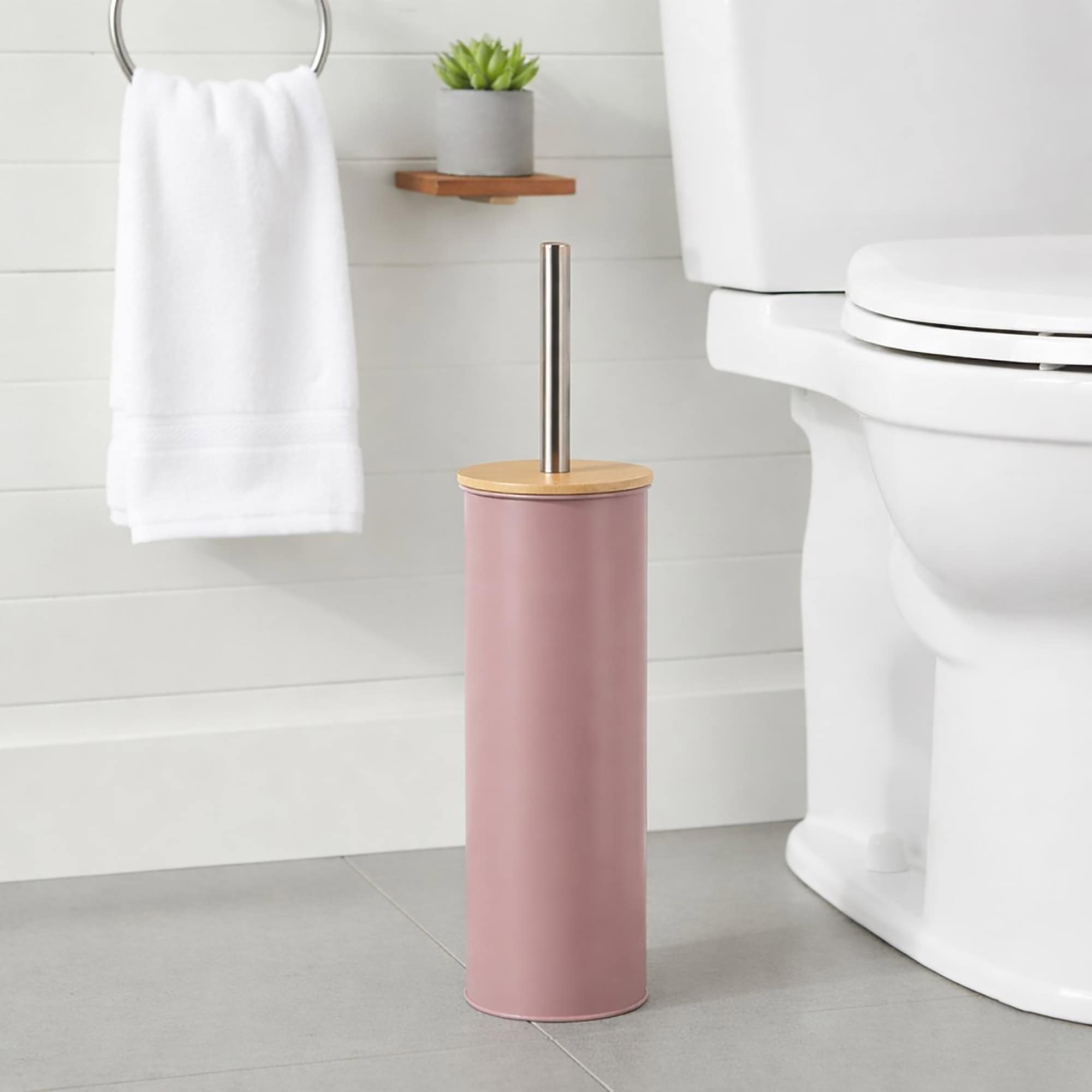 evideco-brosse-wc-avec-support-cappuccino-couvercle-bambou image 2