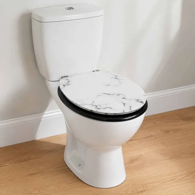 evideco-carrara-noir-abattant-wc-allong-18-pouces-marbre image 1