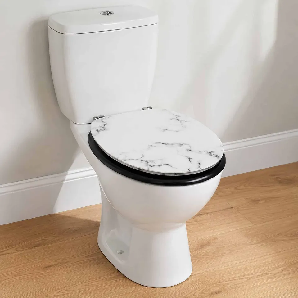 evideco-carrara-noir-abattant-wc-allong-18-pouces-marbre image 1