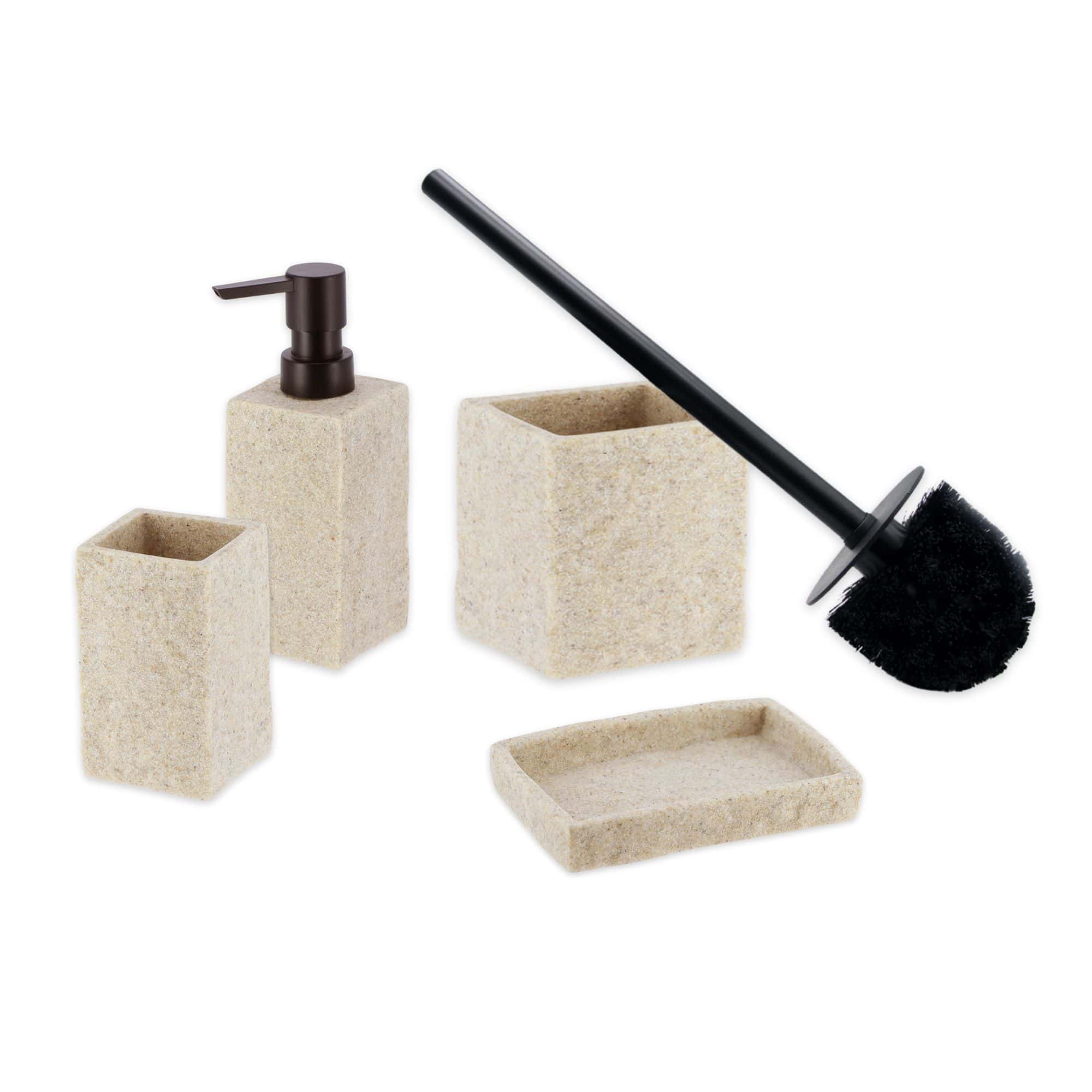 evideco-bathroom-accessories-set-salle-de-bain-effet-pierre-4-pi-ces image 7