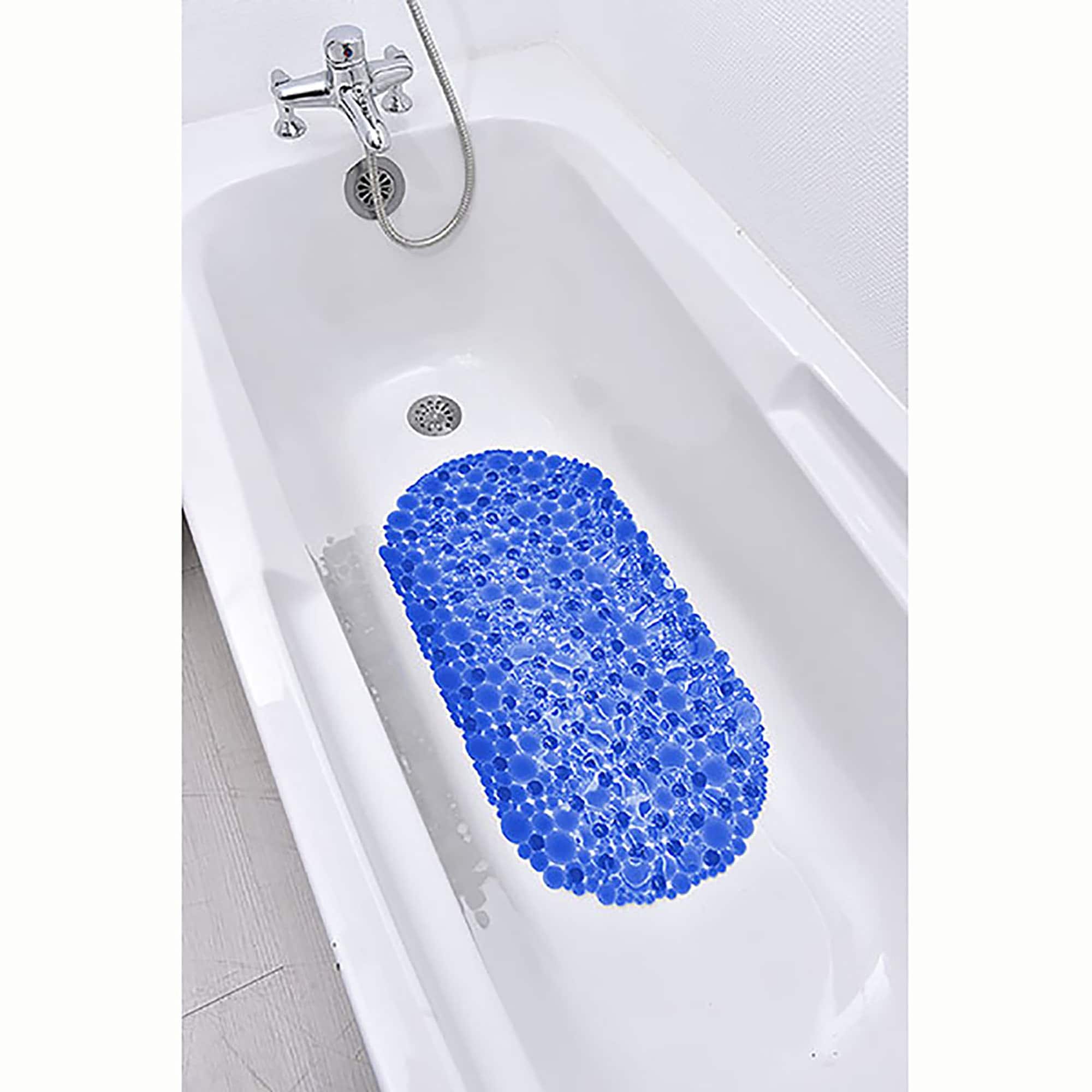 evideco-tapis-de-baignoire-ovale-bulles-bleu-marine-71x38-cm image 4