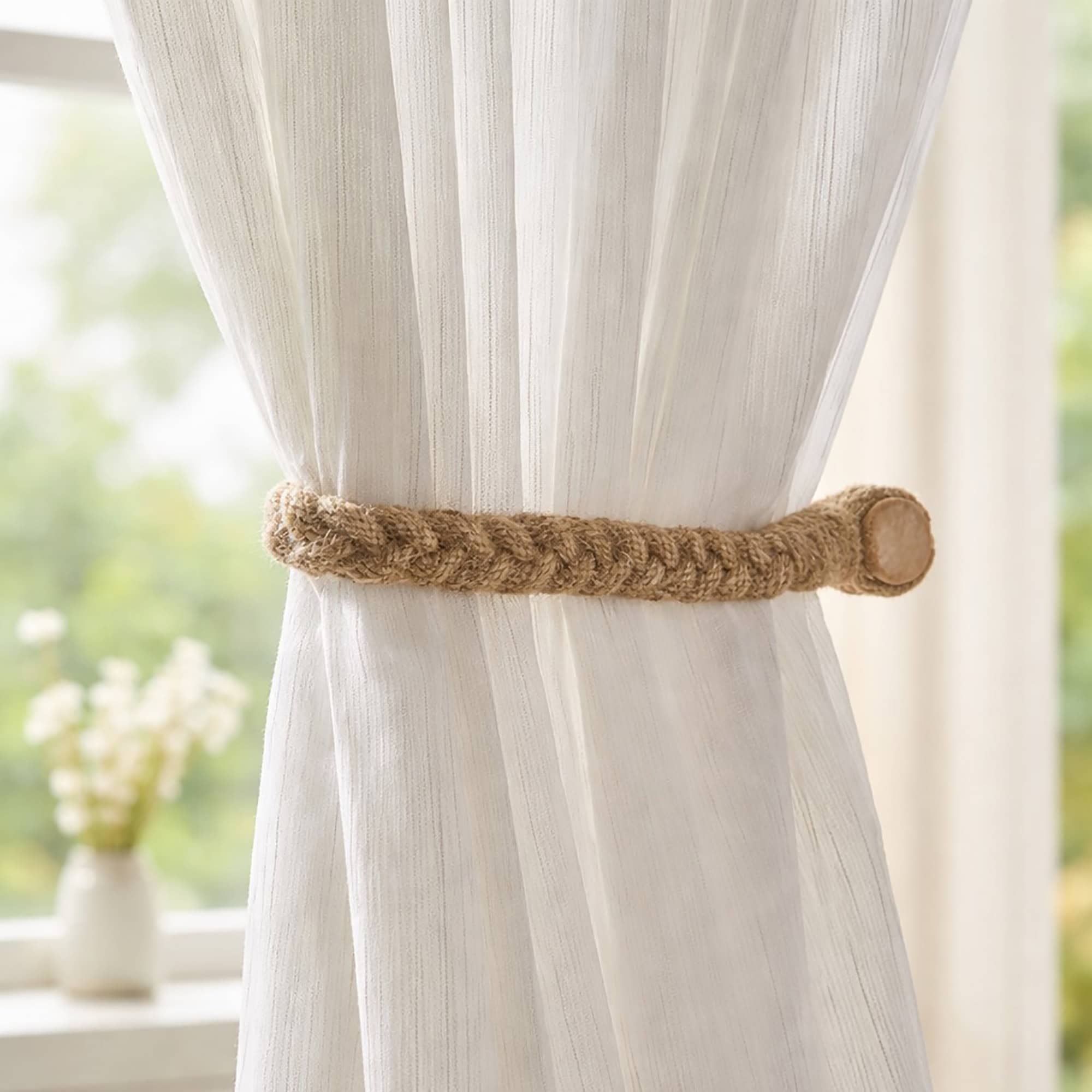 evideco-embrasse-rideau-tress-e-jute-aimant-e-48-cm image 1