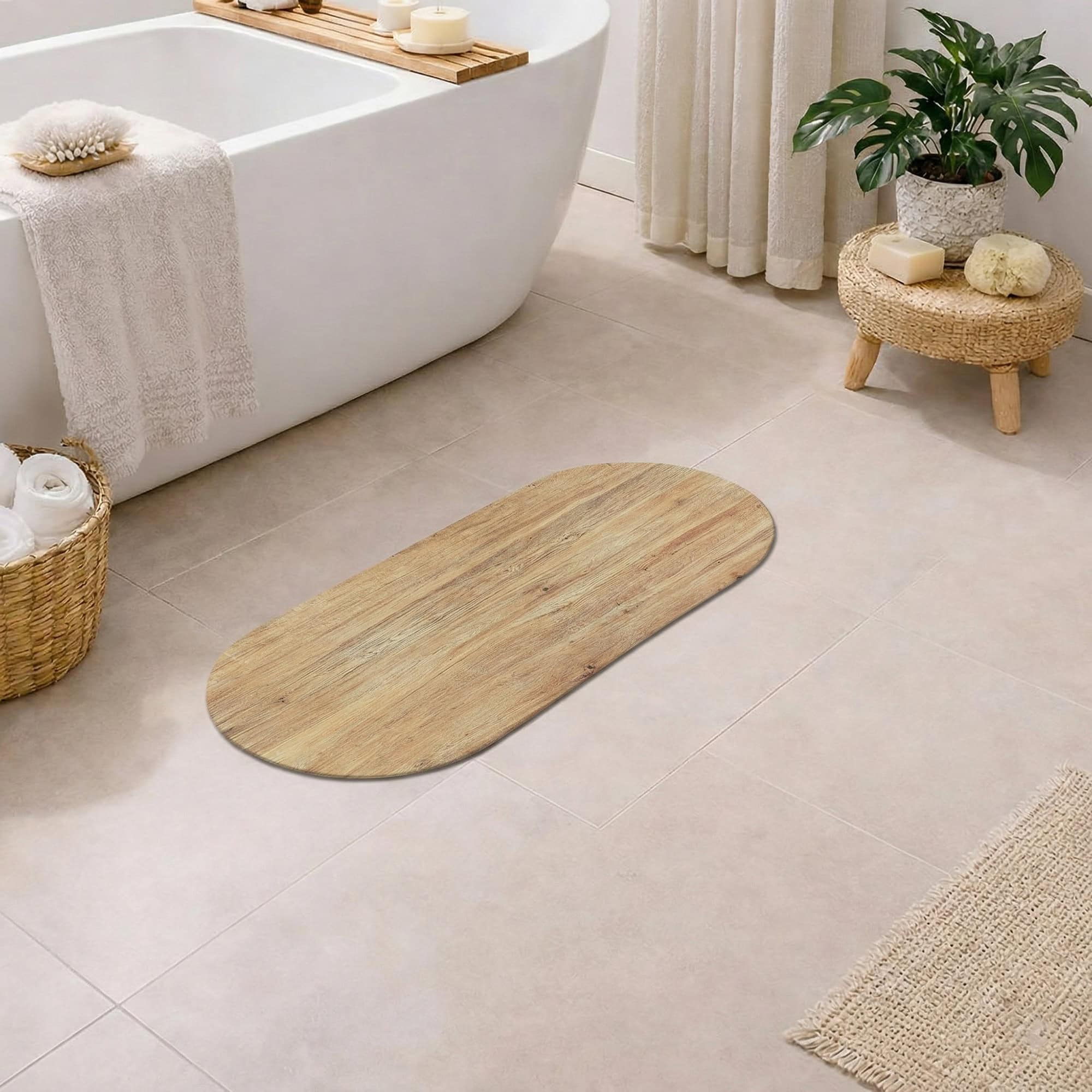 evideco-oak-wood-18x40-tapis-de-bain-ch-ne-ovale-long image 8