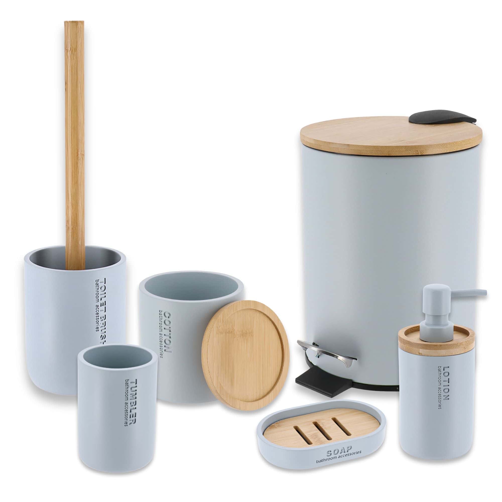 evideco-set-salle-de-bain-6-pi-ces-bleu-clair-bambou image 7