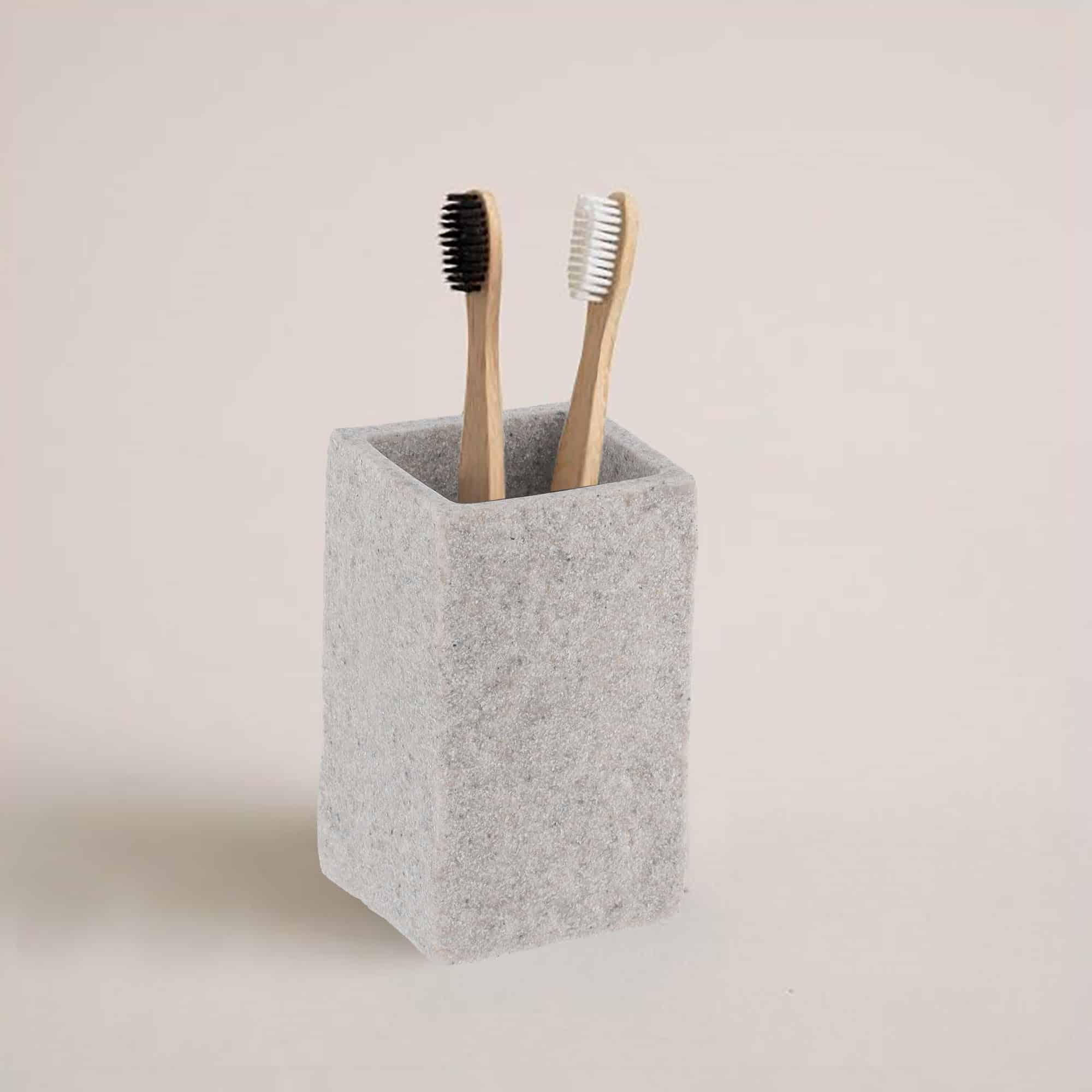 evideco-bathroom-accessories-gobelet-gris-effet-pierre image 6