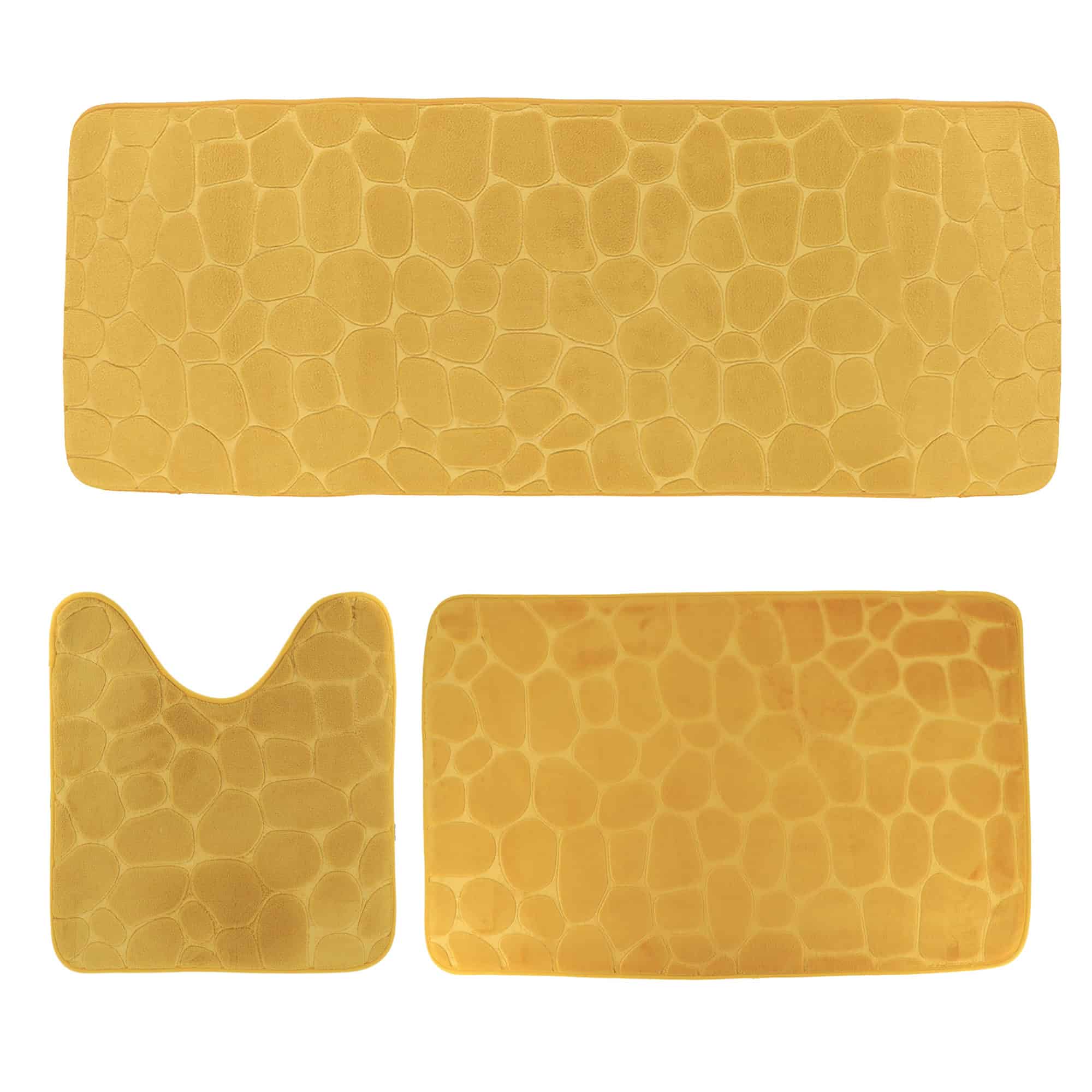 evideco-bathroom-mats-tapis-salle-de-bain-jaune-moutarde-lot-3 image 8