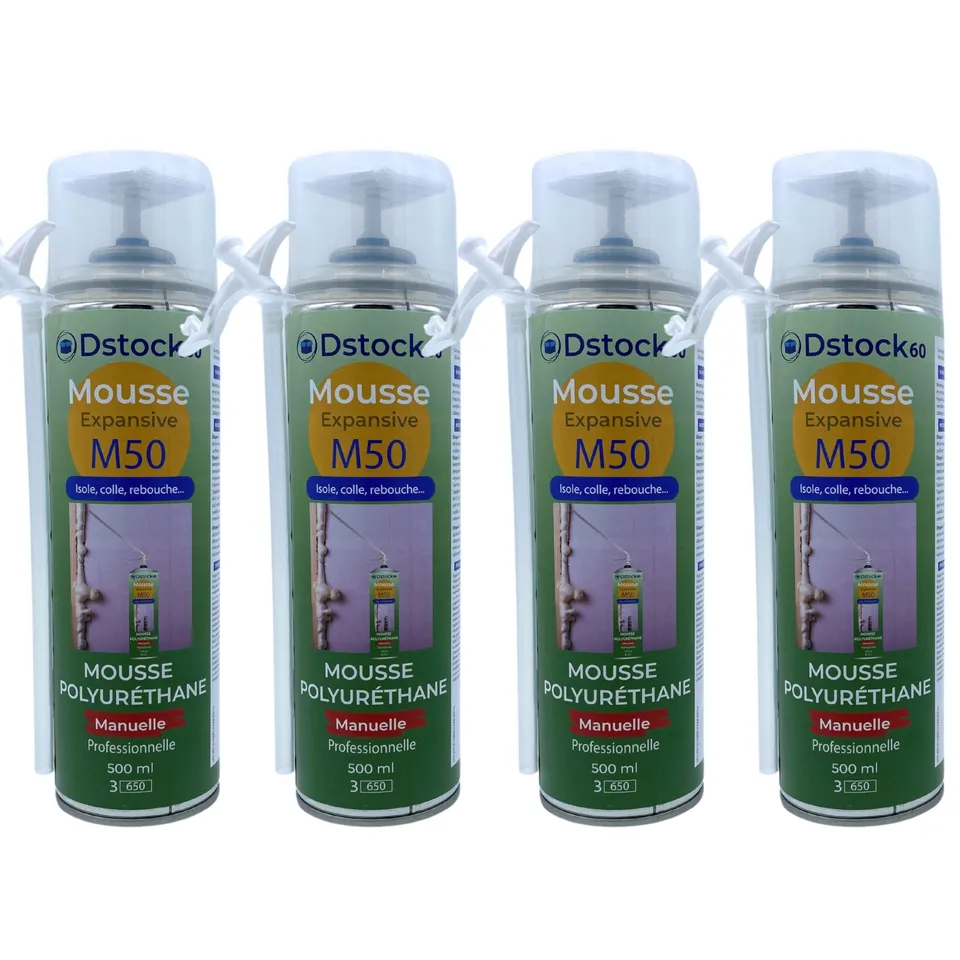 dstock60-mousse-expansive-manuelle-500-ml-lot-de-4-polyur-thane image 1