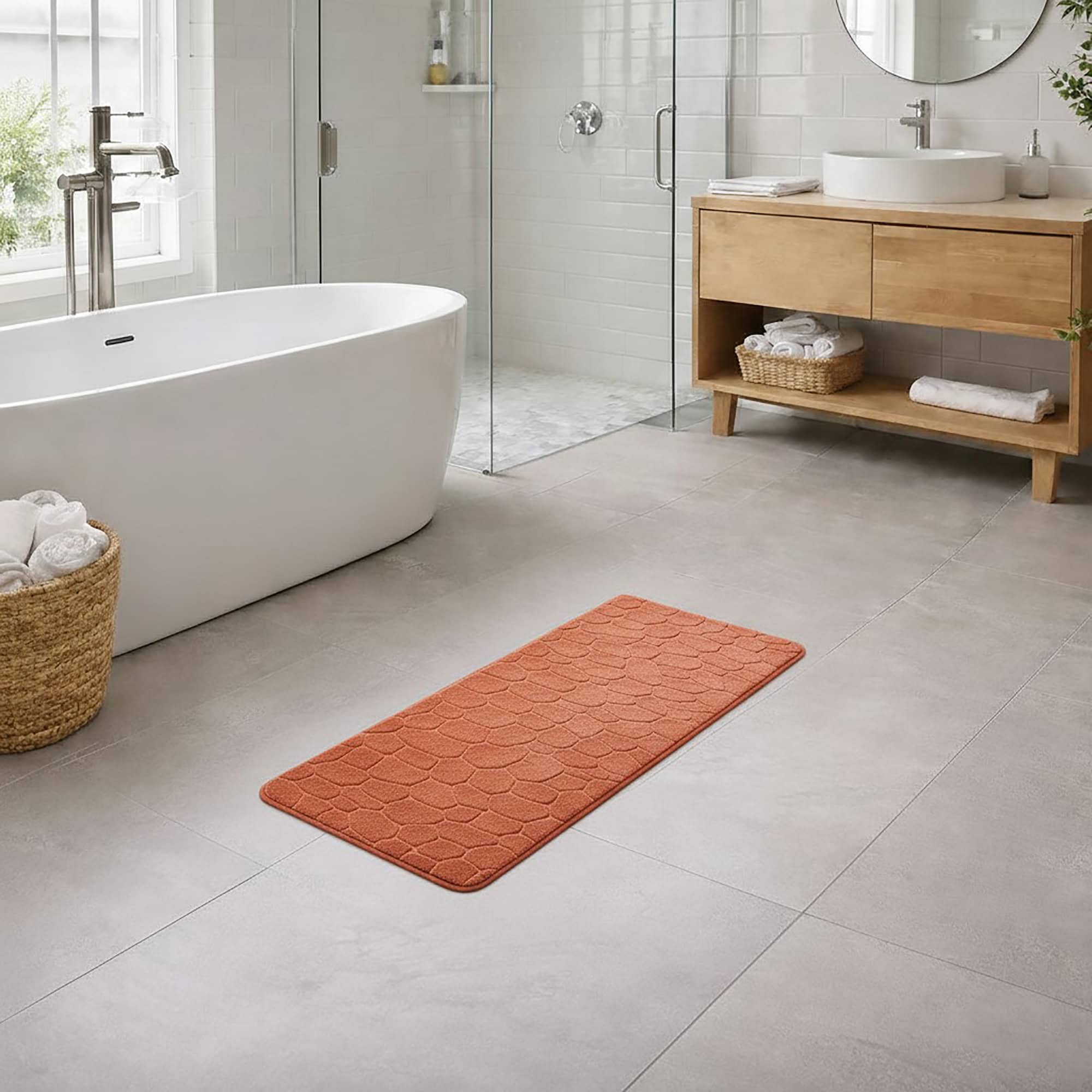 evideco-tapis-de-bain-m-moire-cuivre-galets-122x46-cm image 2