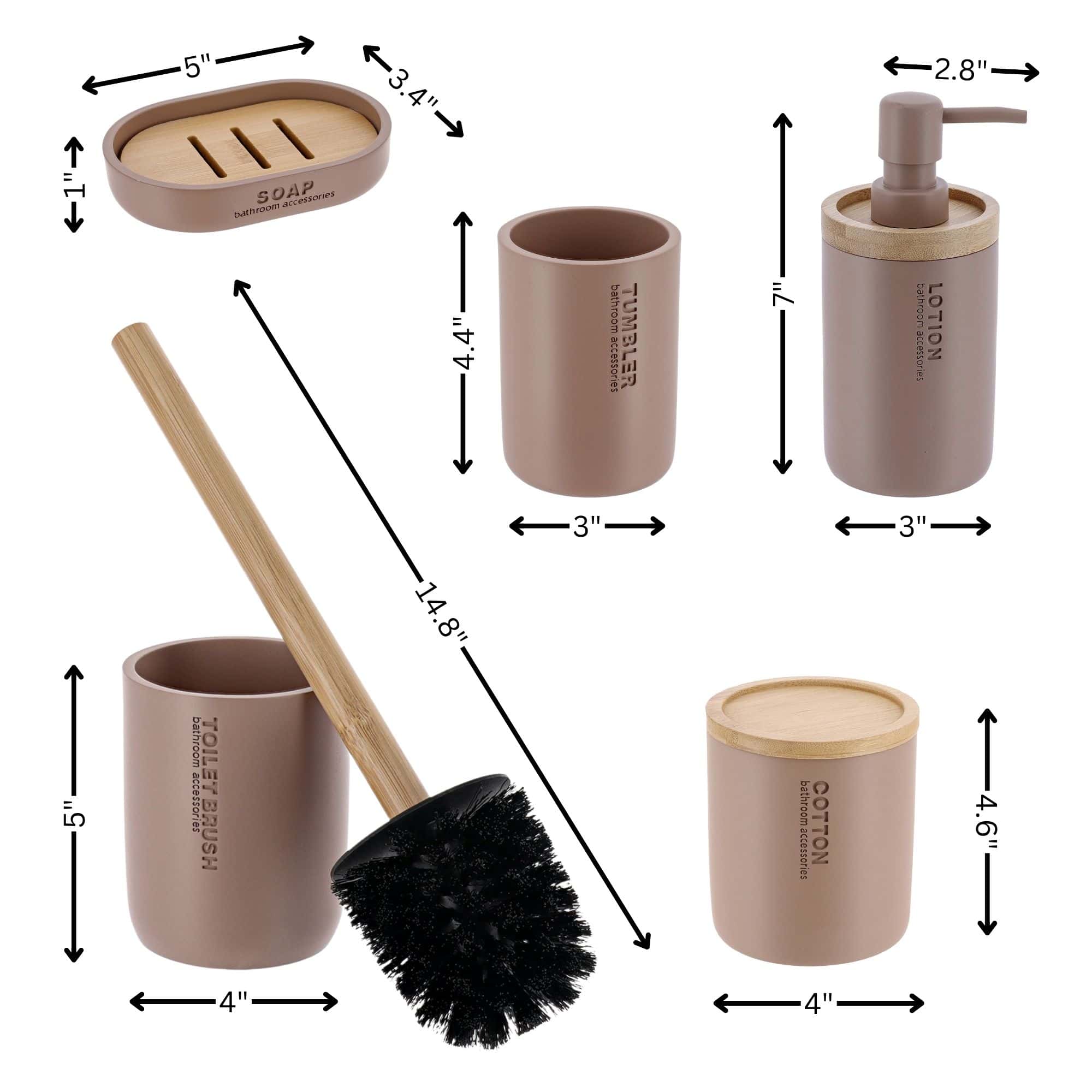 evideco-ensemble-salle-de-bain-cappuccino-bambou-5-pi-ces image 4