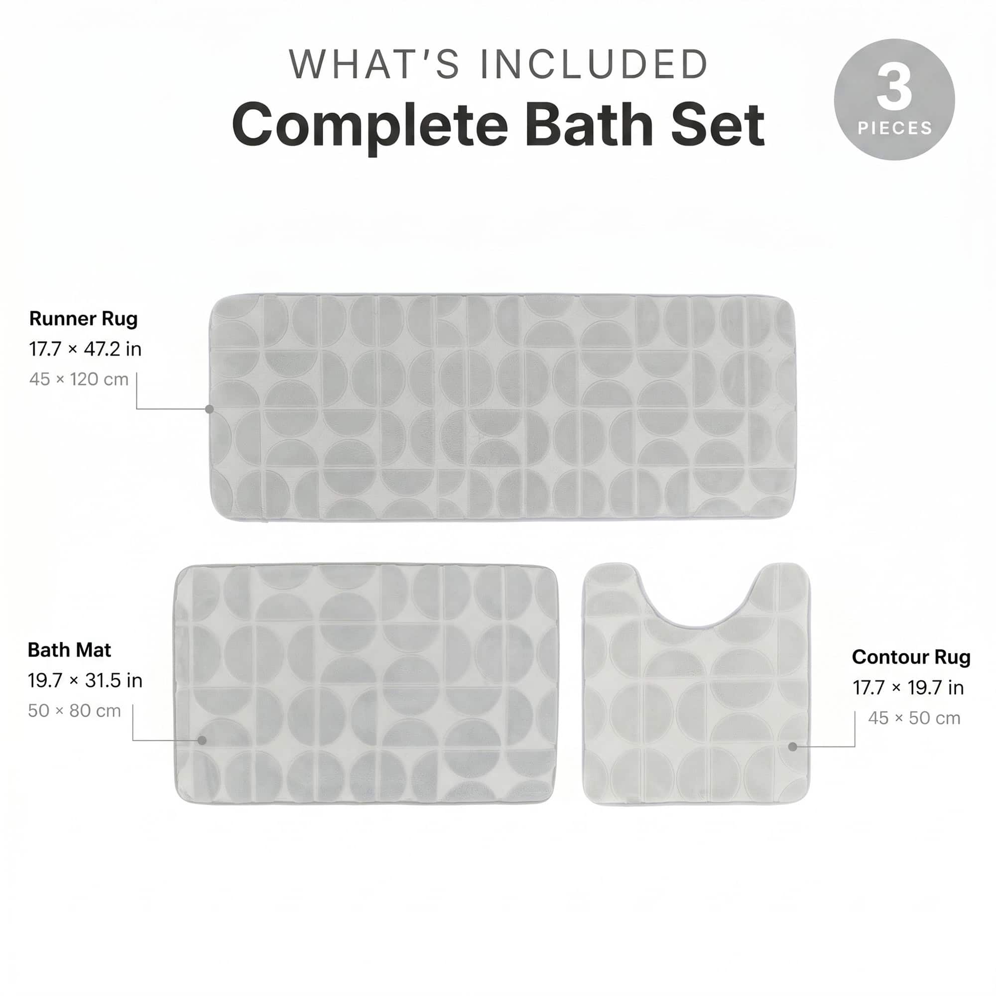 evideco-demi-lune-tapis-salle-de-bain-gris-lot-3-m-moire image 2