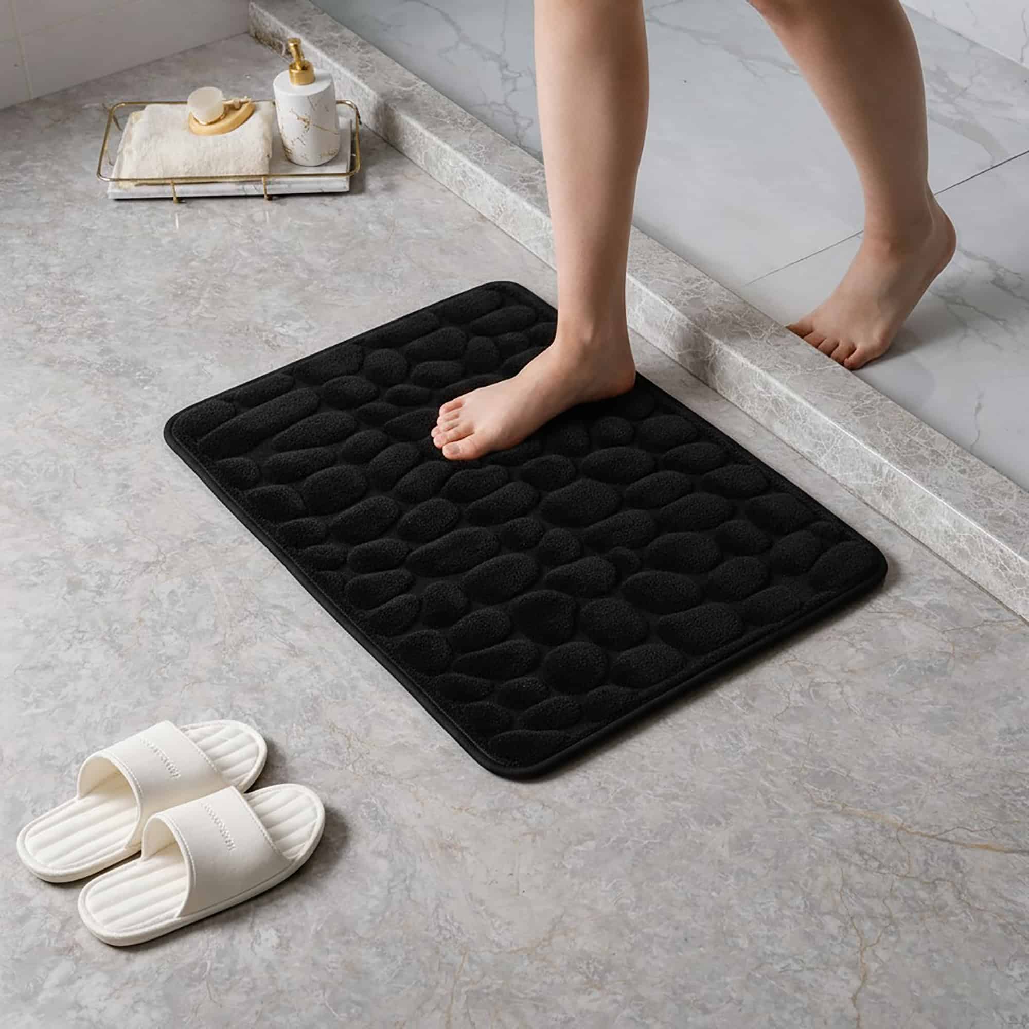evideco-galets-tapis-de-bain-noir-mousse-m-moire-32x20-ant-d-rapant image 2