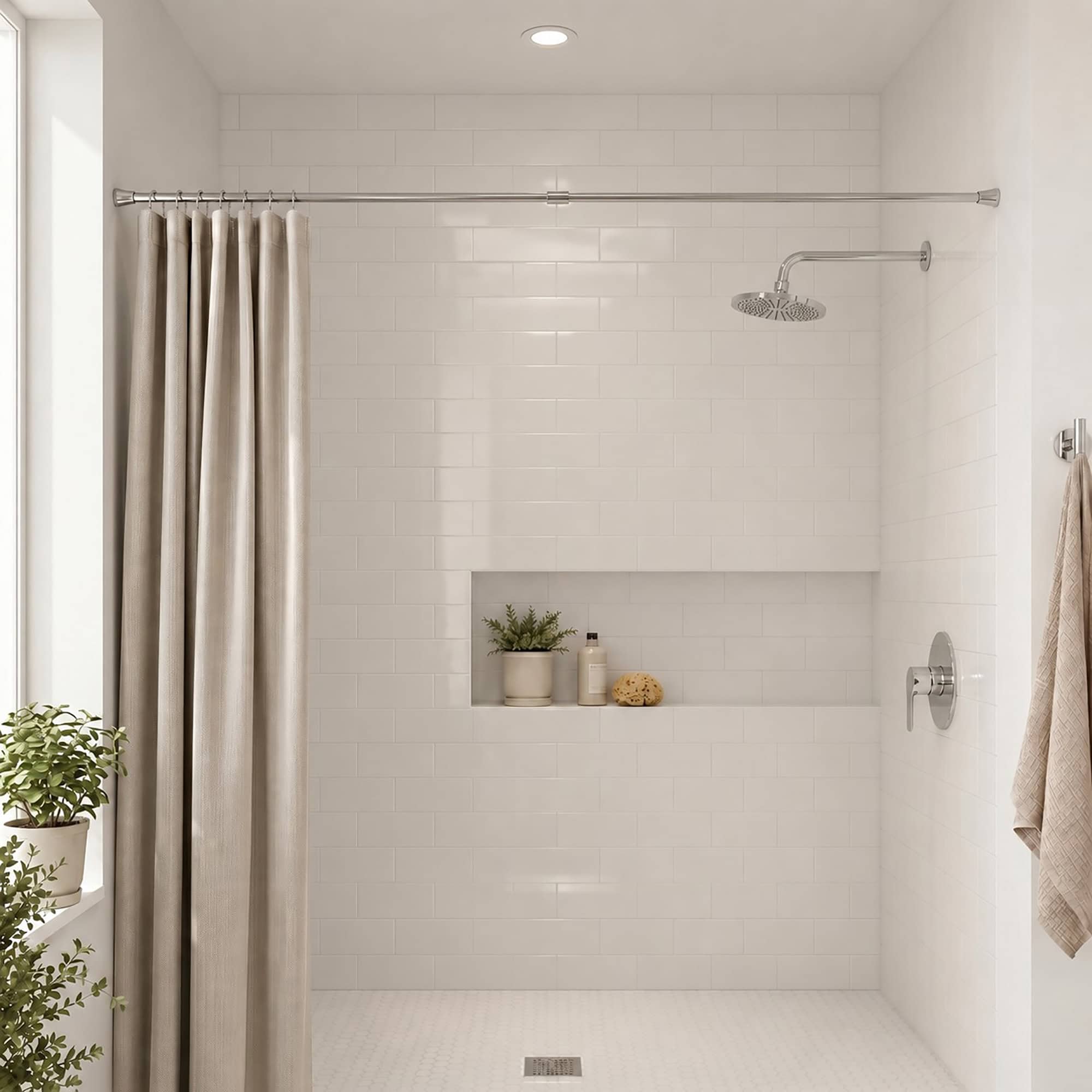 evideco-home-accessories-tringle-rideau-douche-chrome-43-79-pouces image 1