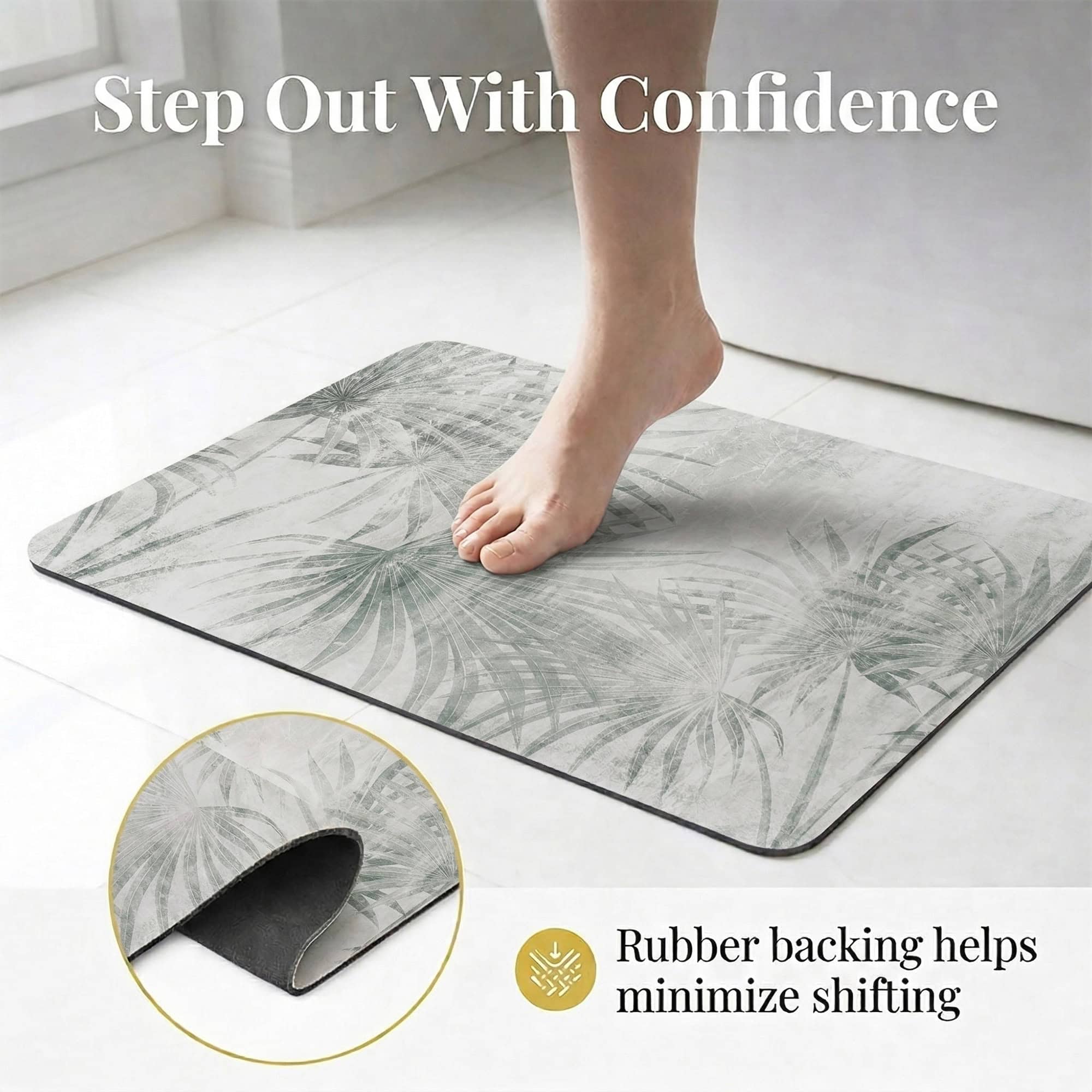 evideco-palm-breeze-tapis-de-bain-gris-palmier-61x46-cm image 3