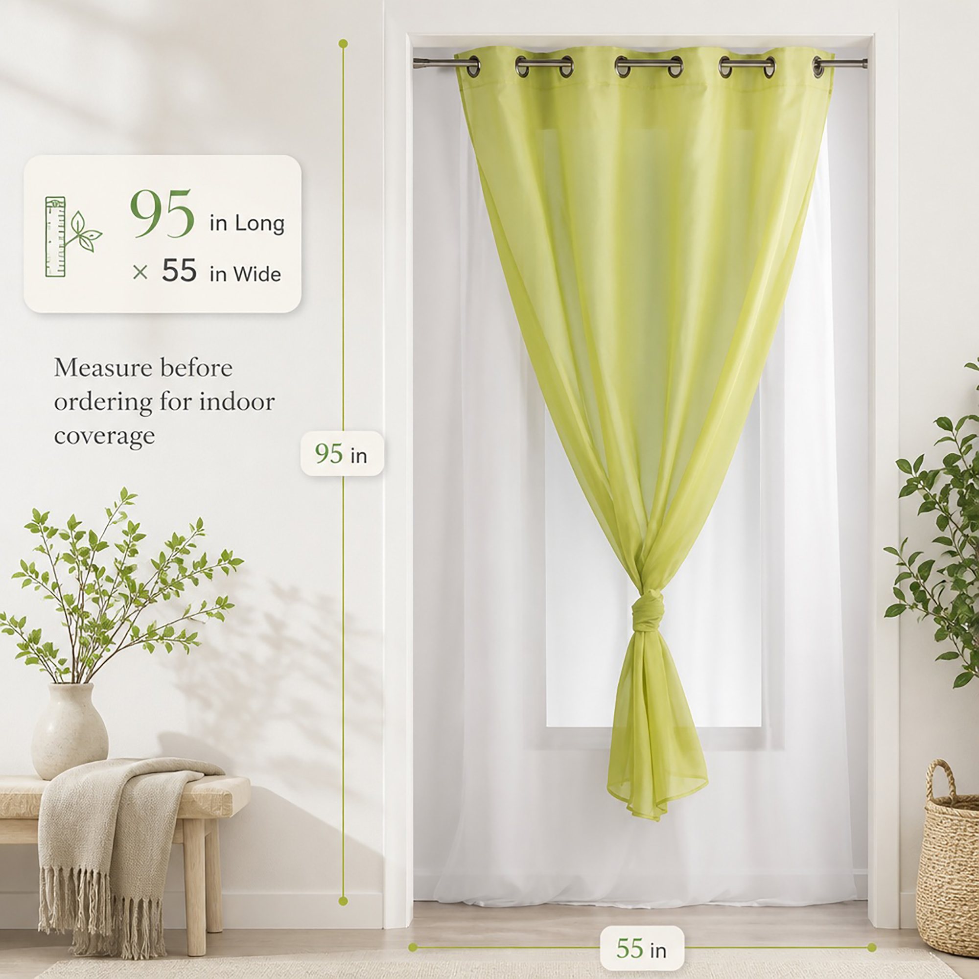 evideco-home-accessories-voilage-vert-lime-blanc-95x55-pouces image 6