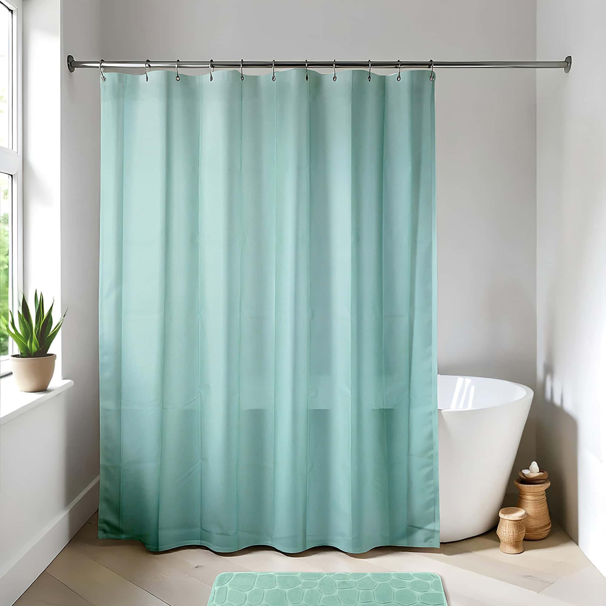 evideco-doublure-rideau-douche-vert-amande-71x79-extra-long image 1