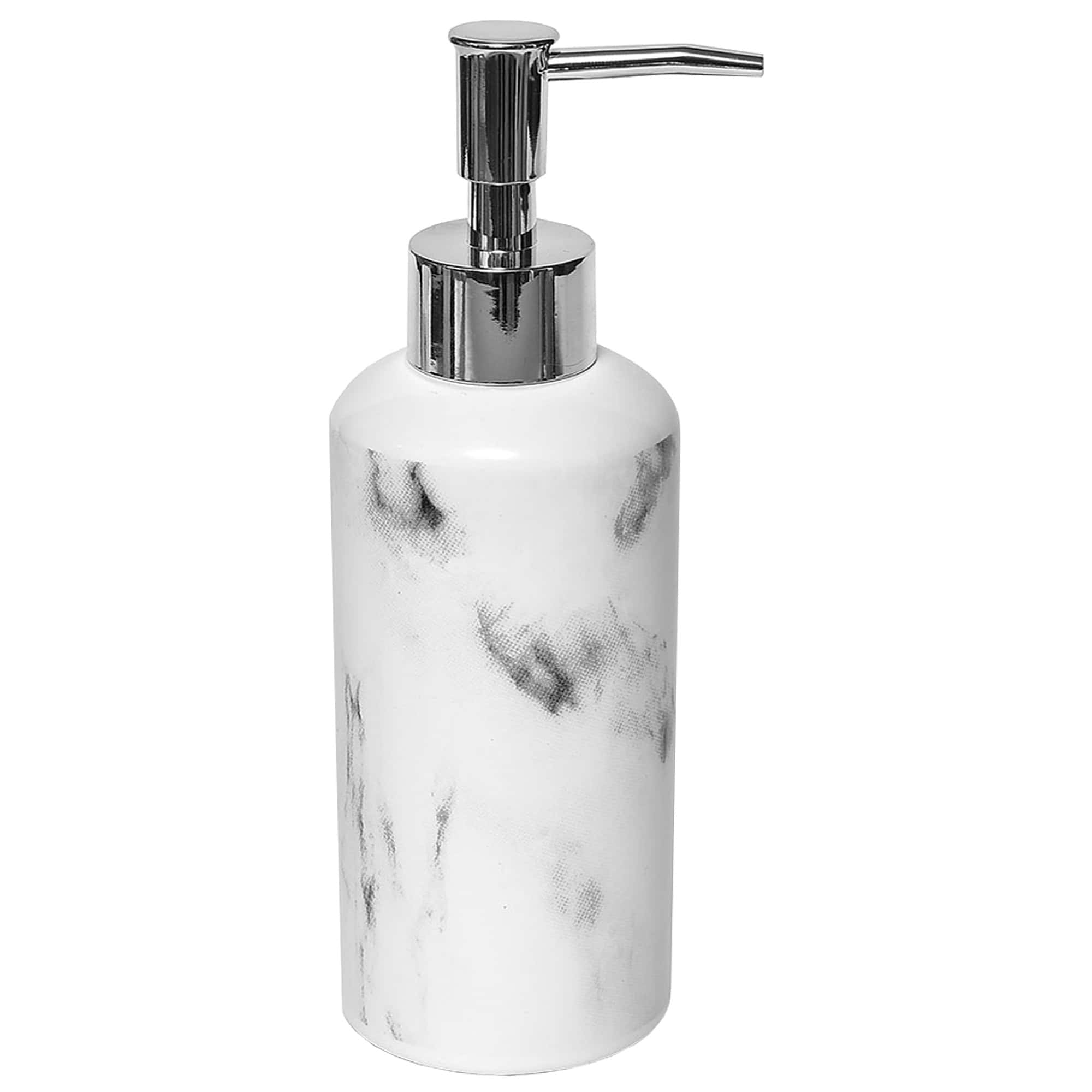 evideco-distributeur-savon-effet-marbre-blanc-295-ml-pompe image 8