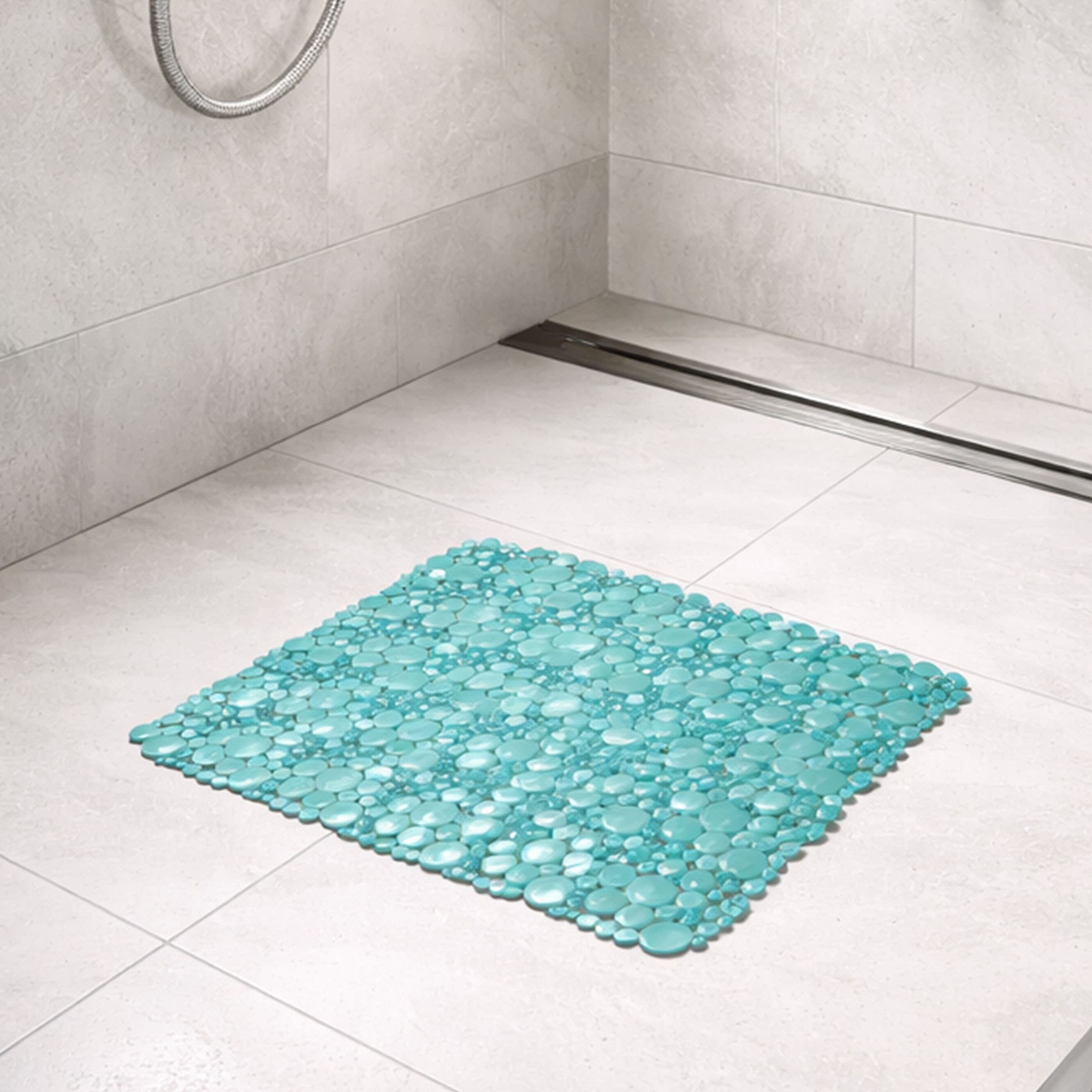 evideco-bubbles-tapis-douche-carr-bleu-aqua-20x20-antid-rapant image 1