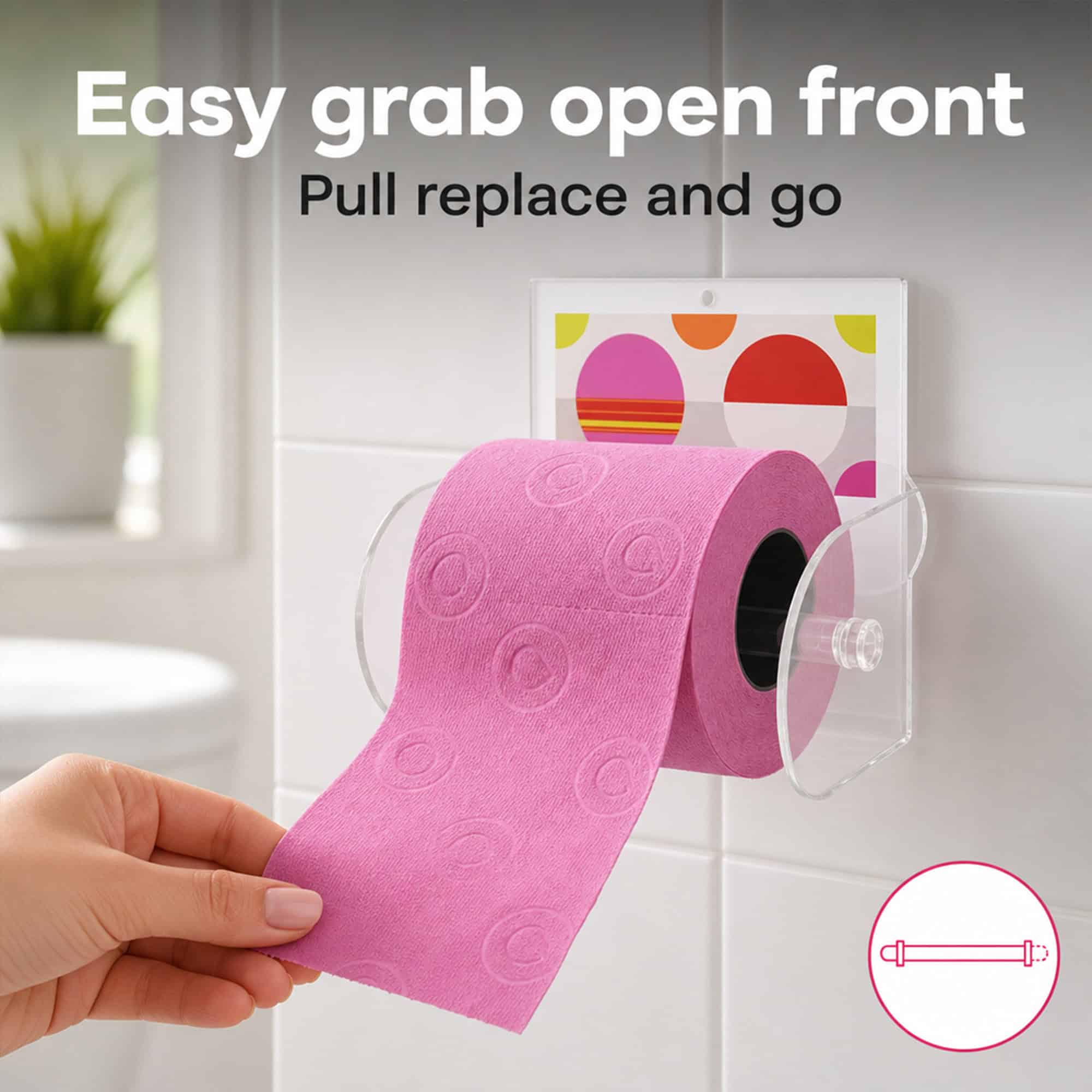 evideco-eclats-porte-papier-toilette-ventouse-multicolore image 5