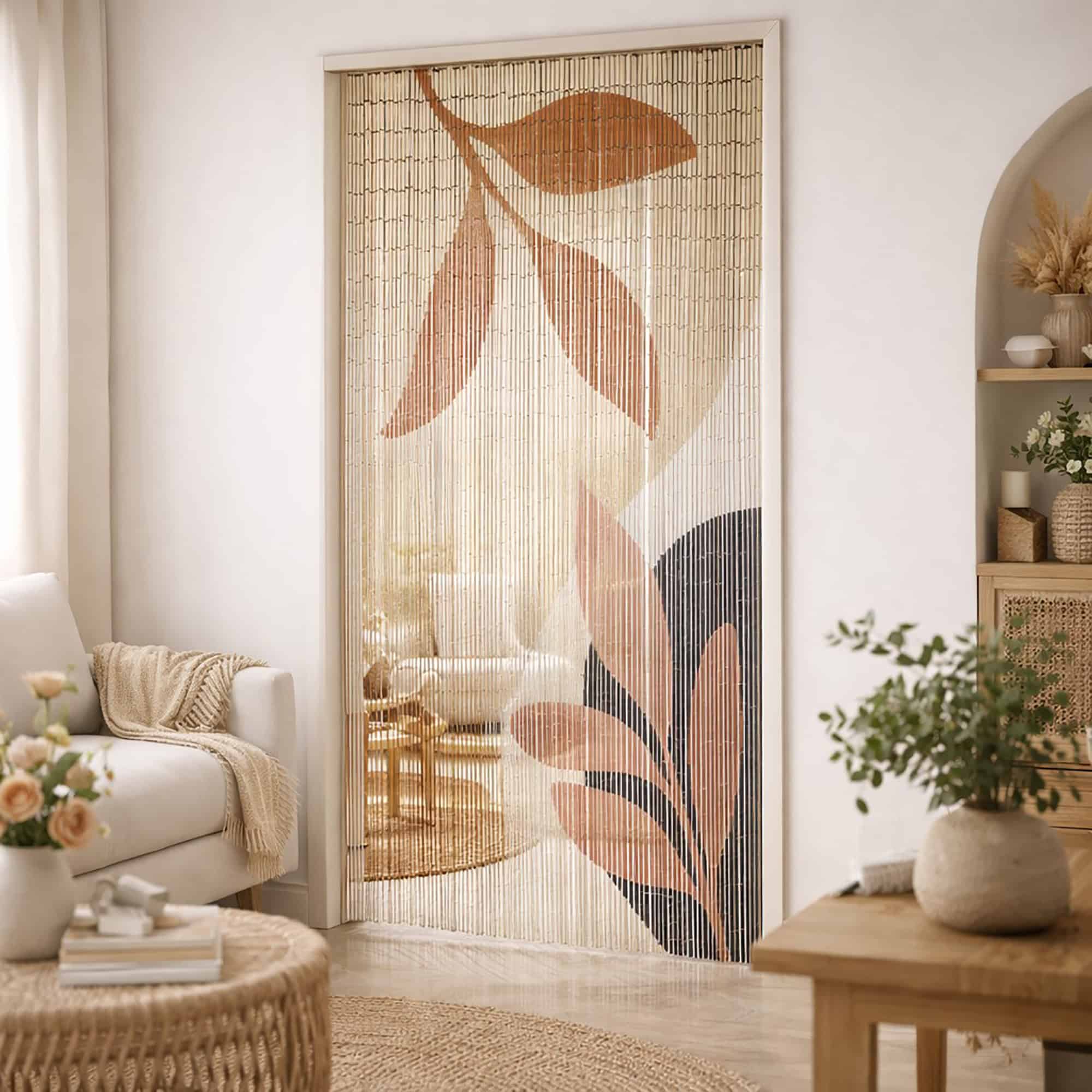evideco-home-accessories-rideau-perles-bambou-feuilles-90x200 image 7