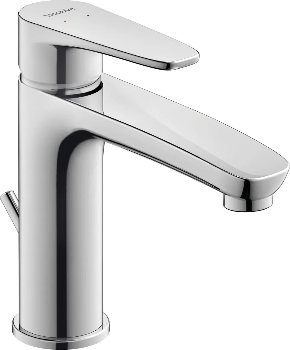 duravit-b-1-b11020001010-mitigeur-lavabo-m-chrome-139-mm-avec-vidage image 1