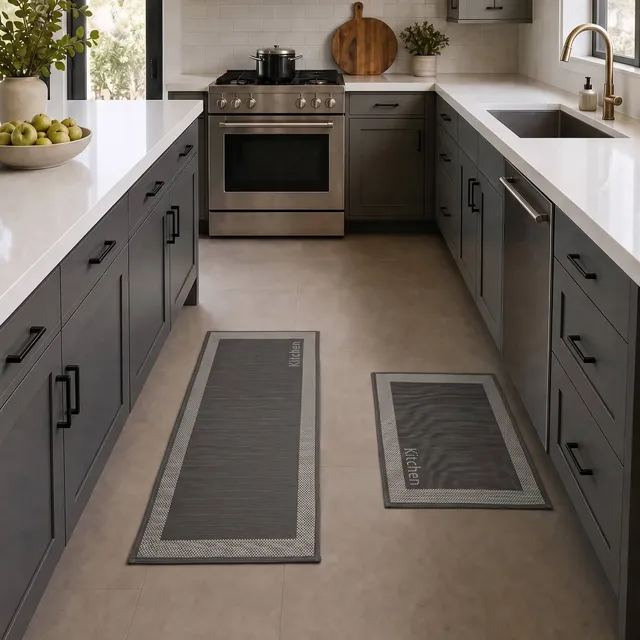 evideco-home-accessories-two-tone-black-set-tapis-cuisine-20x32-20x48 image 1