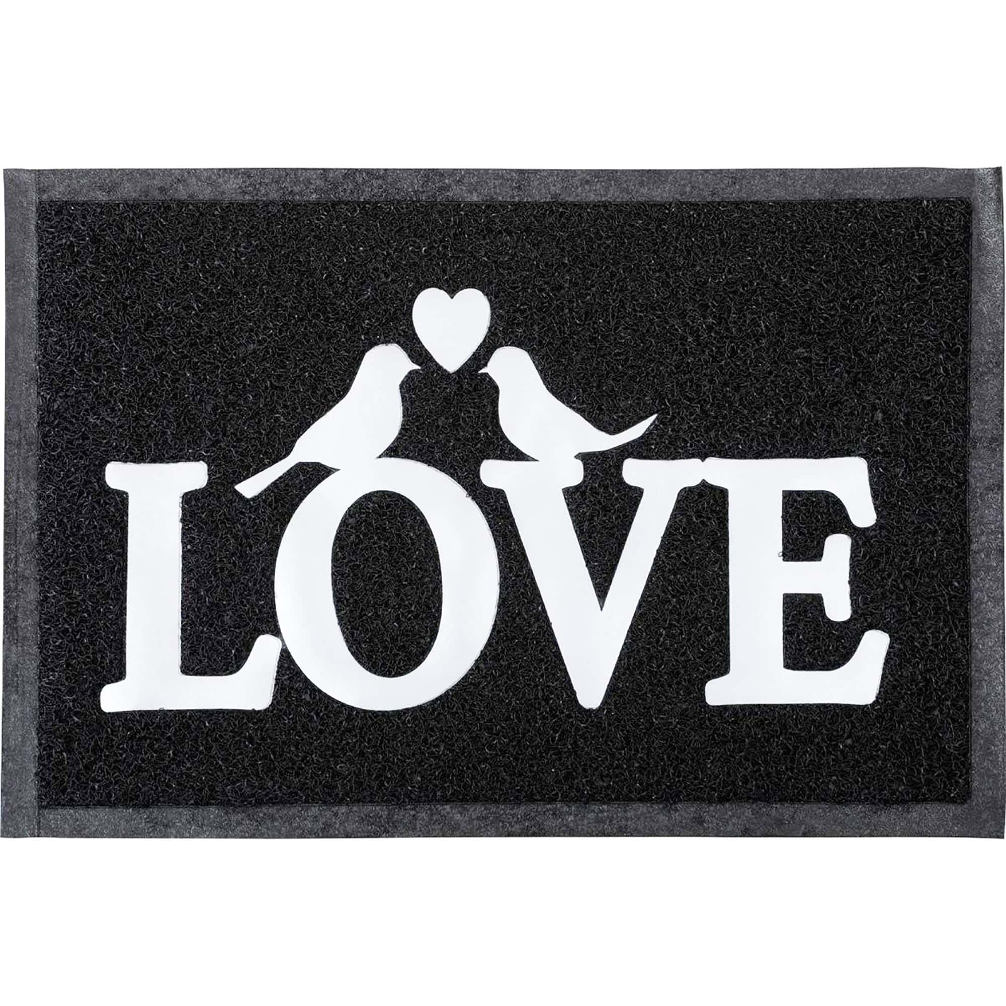 evideco-love-paillasson-noir-pvc-60x40-cm image 3