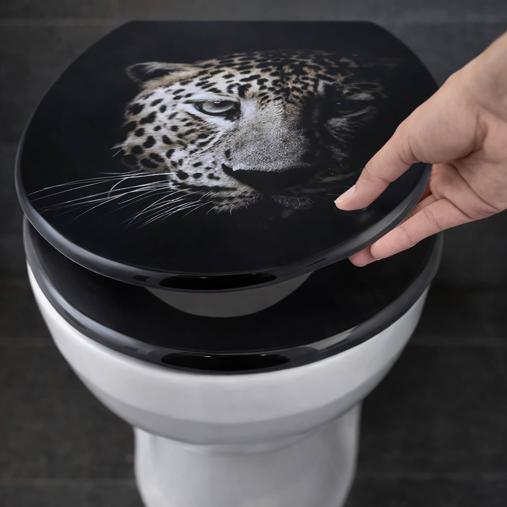 evideco-toilet-seats-abattant-wc-allong-45cm-l-opard-noir image 6