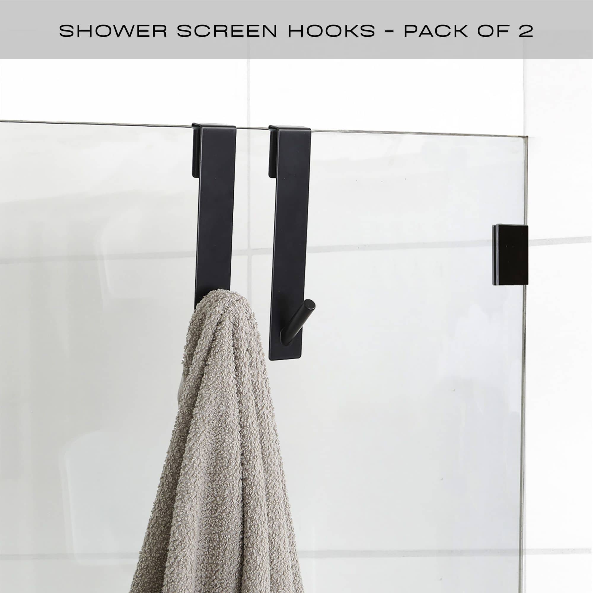 evideco-shower-accessories-crochet-douche-verre-noir-lot-de-2-m-tal image 3