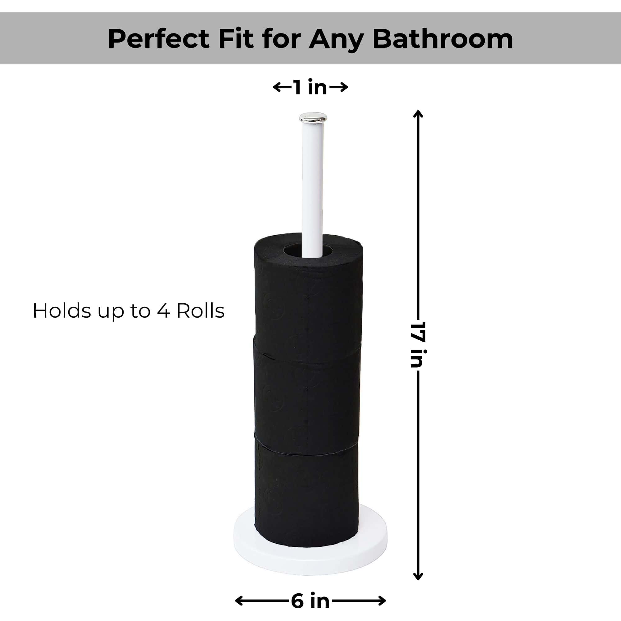 evideco-porte-papier-toilette-sur-pied-blanc-m-tal-4-rouleaux image 4