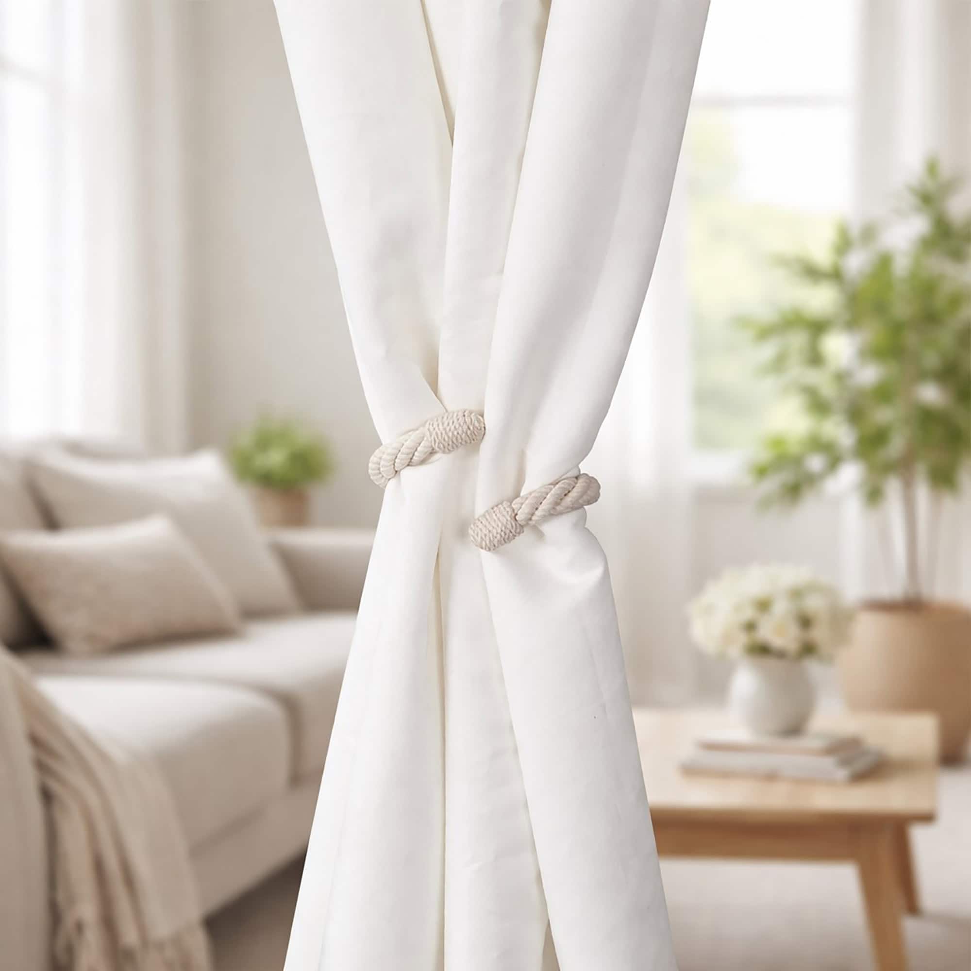 evideco-embrasse-rideau-corde-blanche-coton-lot-de-2 image 1
