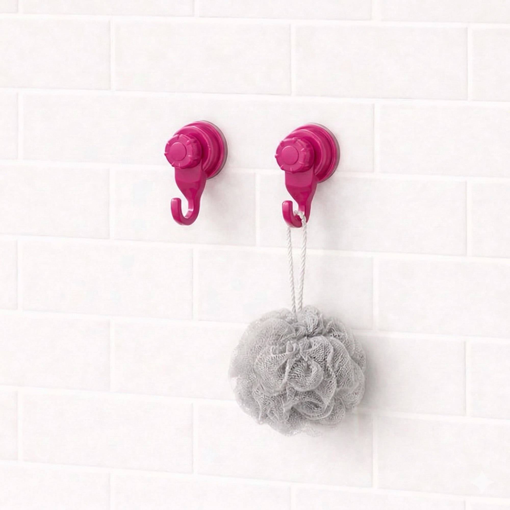 evideco-crochets-ventouse-rose-lot-de-2-crochet-salle-de-bain image 4