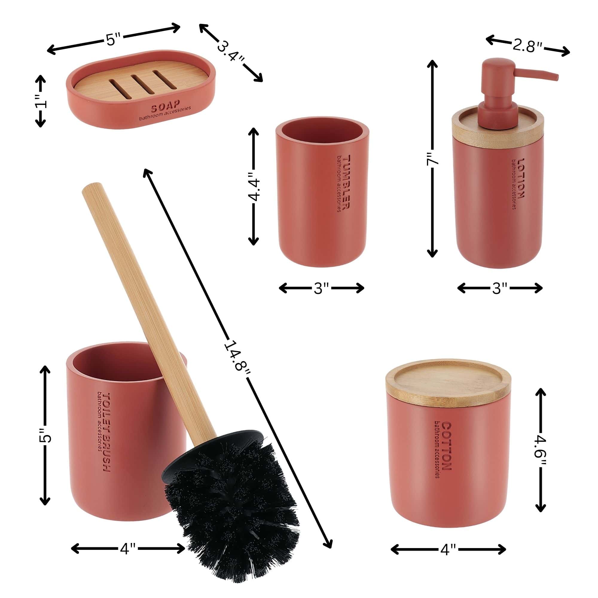 evideco-toilet-seats-set-salle-de-bain-terracotta-bambou-5-pi-ces image 4