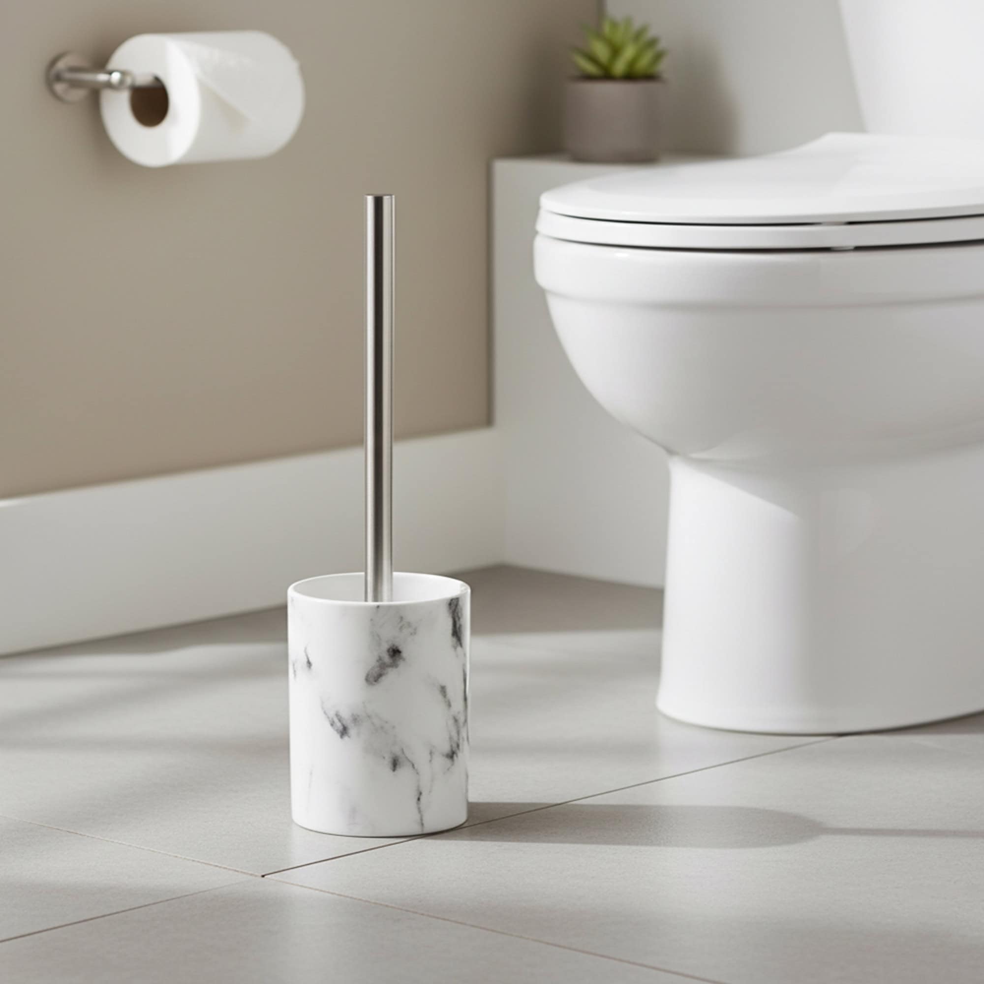 evideco-brosse-wc-effet-marbre-avec-support-autoportante image 1