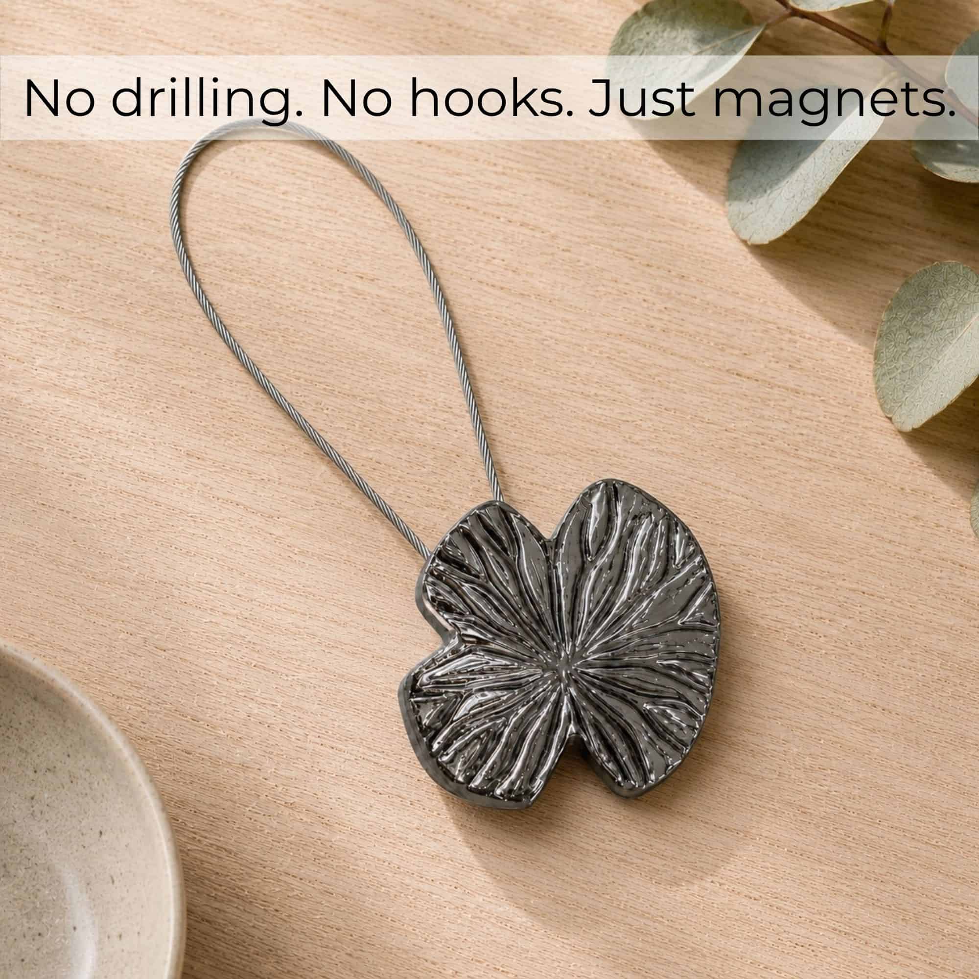 evideco-home-accessories-embrasse-magnetique-nenuphar-graphite image 3