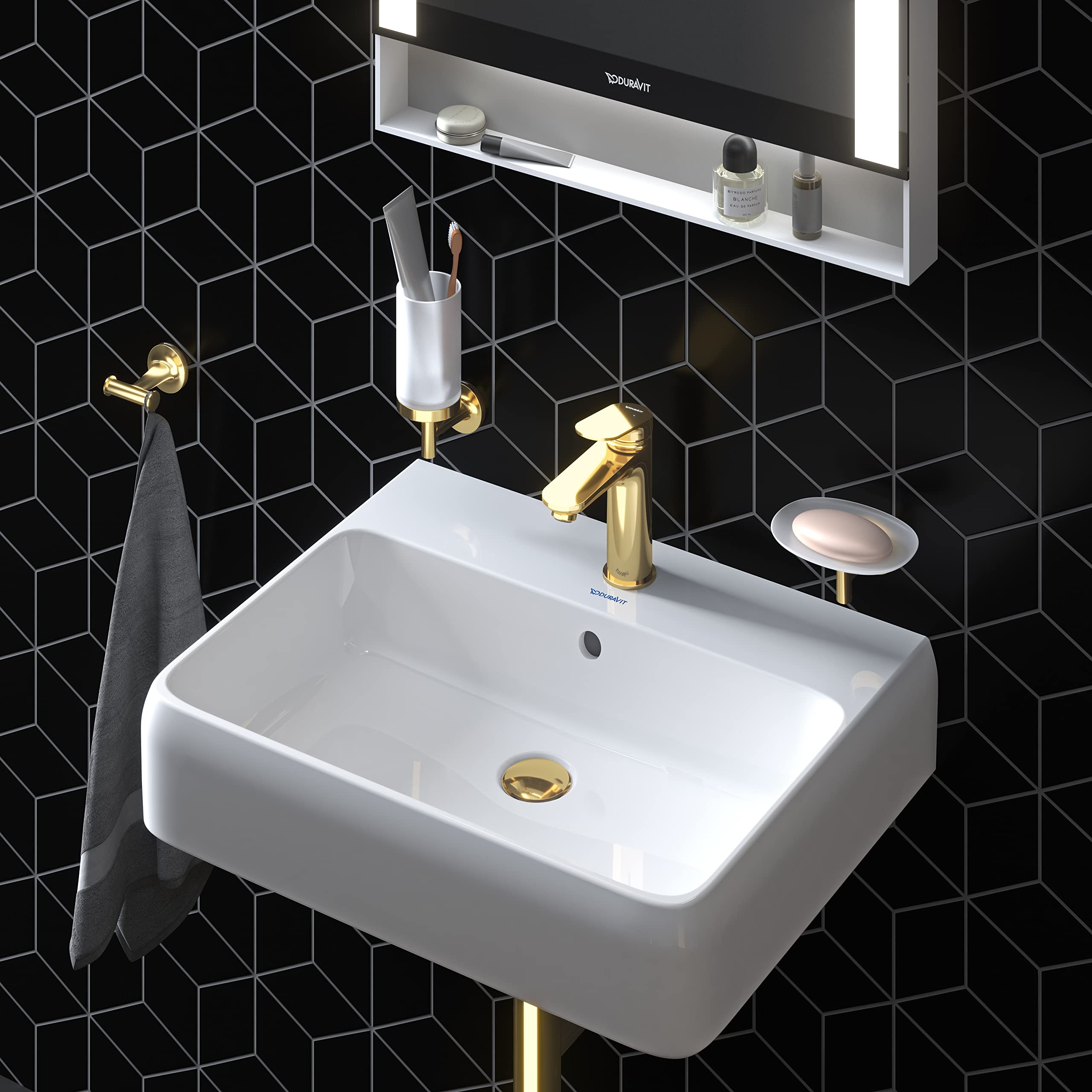duravit-wave-mitigeur-lavabo-m-or-poli-111-mm image 2