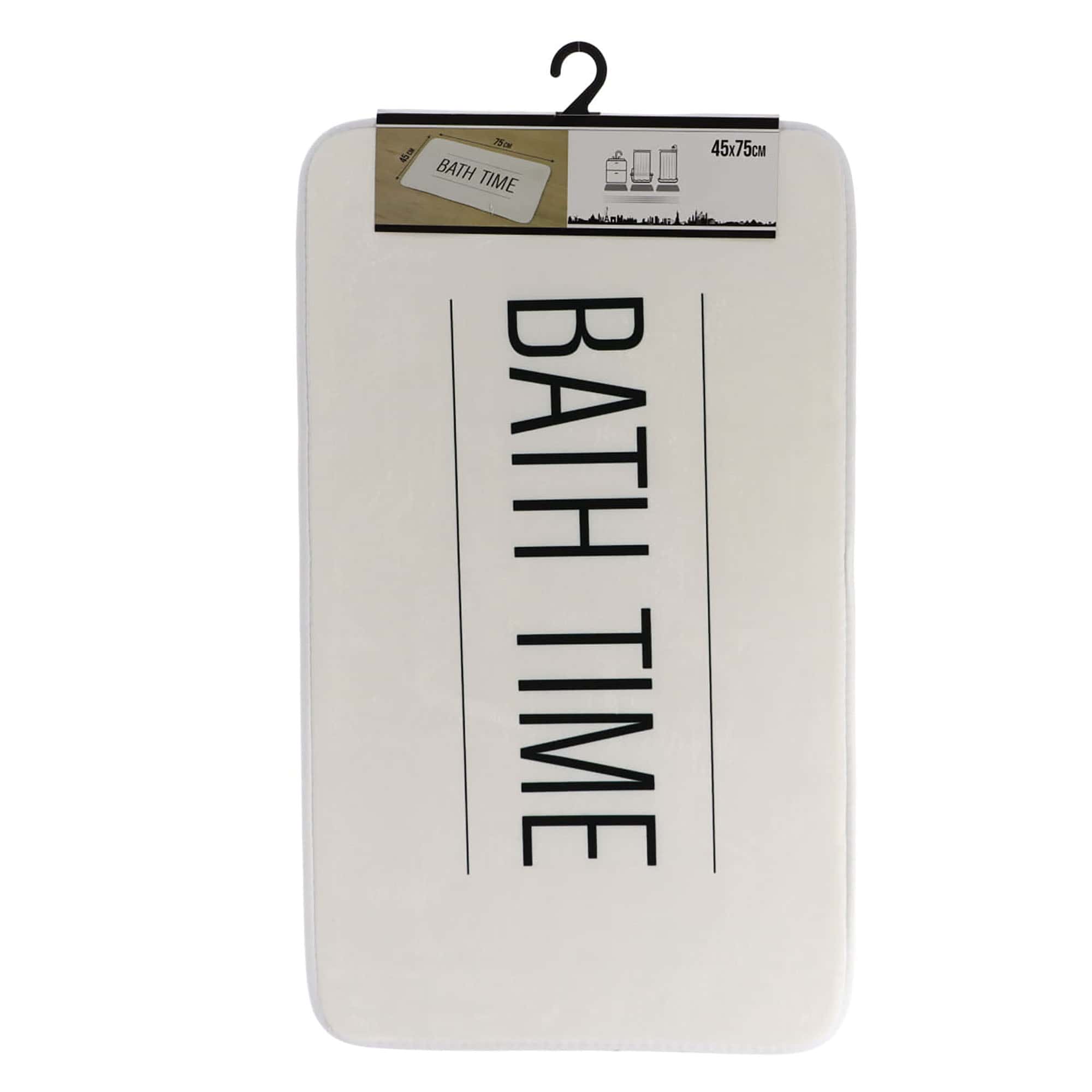 evideco-tapis-de-bain-microfibre-bath-time-blanc-noir-30x18 image 6