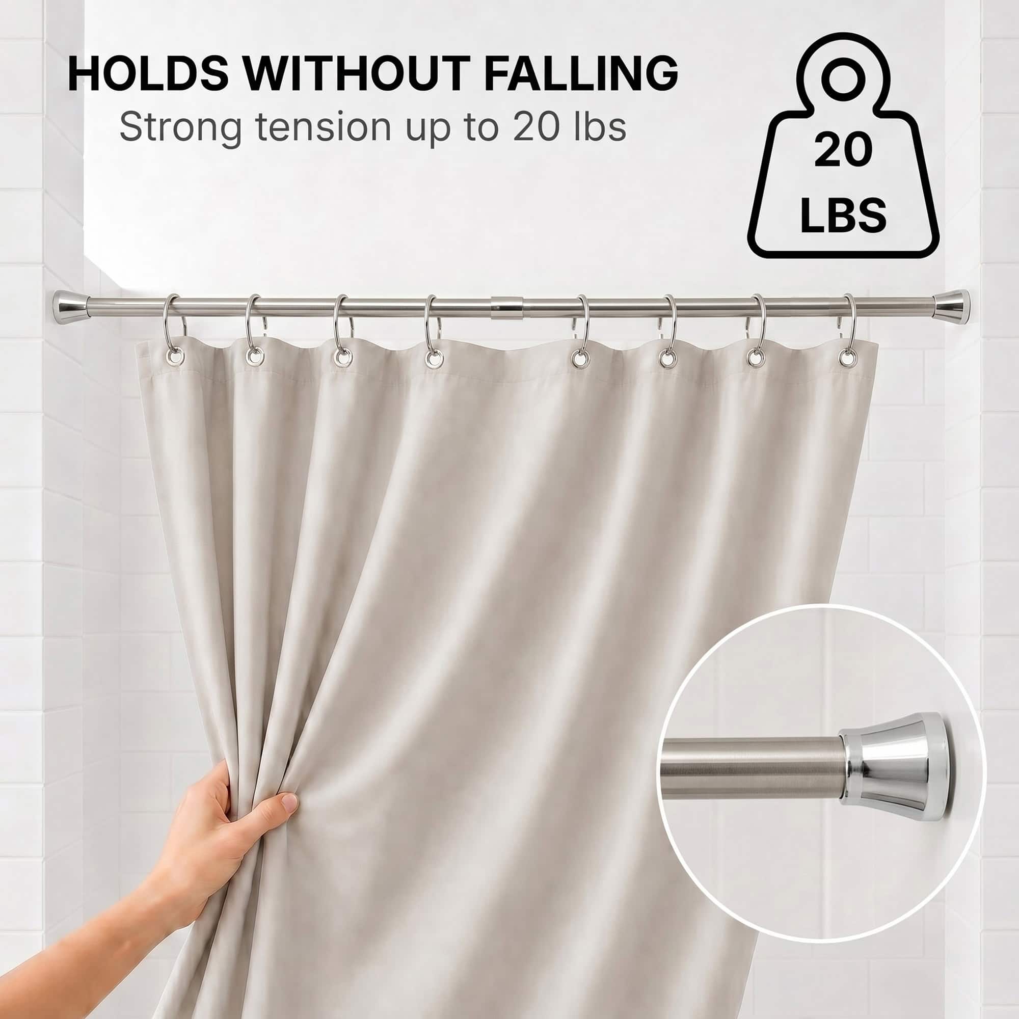 evideco-tringle-douche-extensible-chrome-71-120-cm-sans-percer image 2