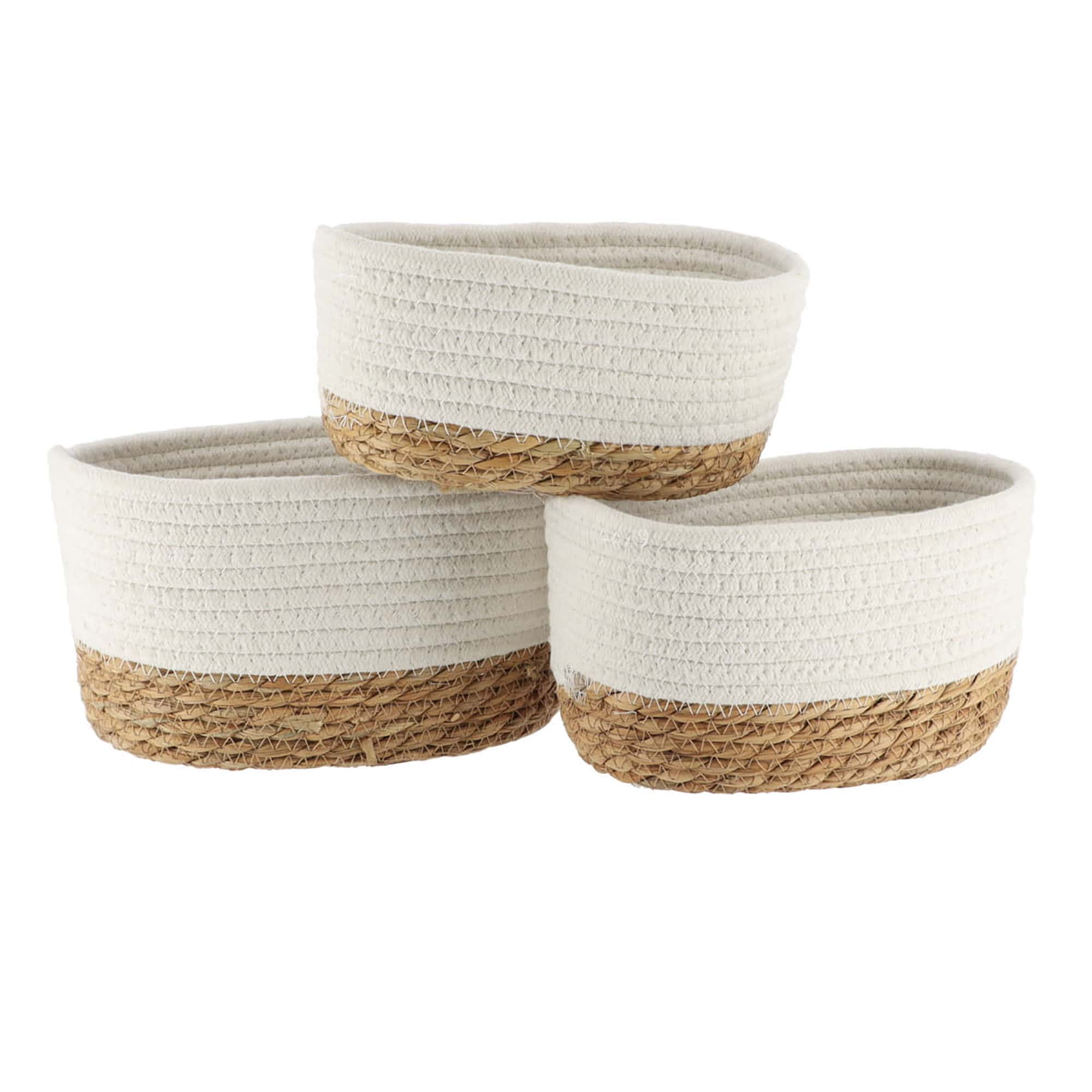 evideco-padang-panier-rangement-blanc-coton-empilable-lot-3 image 5