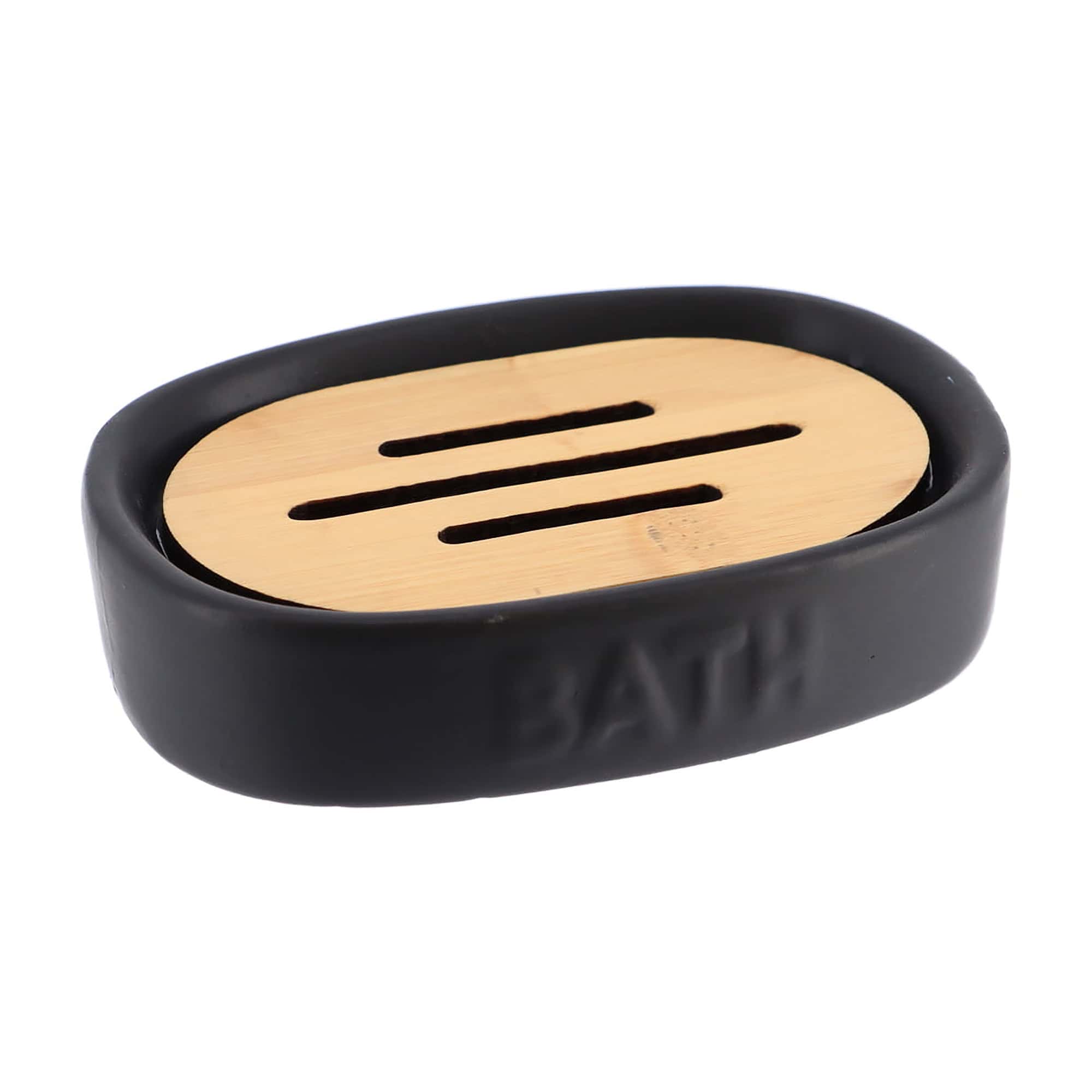evideco-bathroom-accessories-porte-savon-noir-bambou-avec-gobelet image 7