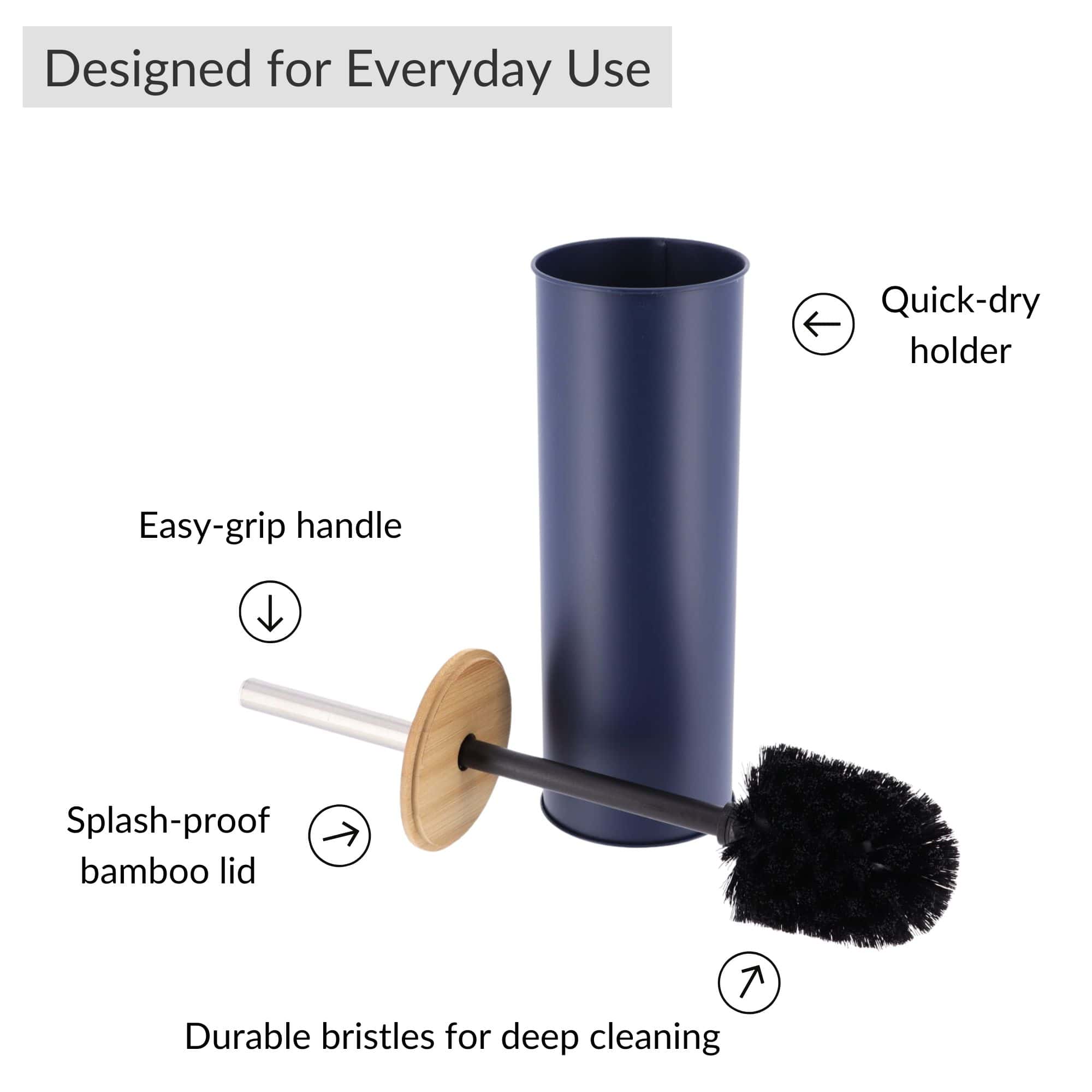 evideco-toilet-seats-brosse-wc-bleu-marine-m-tal-bambou image 5