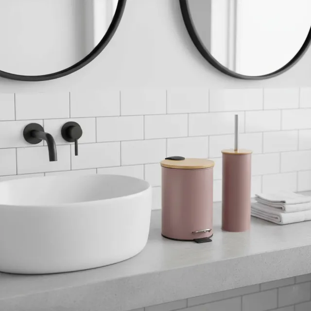 evideco-cappuccino-set-salle-de-bain-poubelle-brosse-wc-bambou image 1