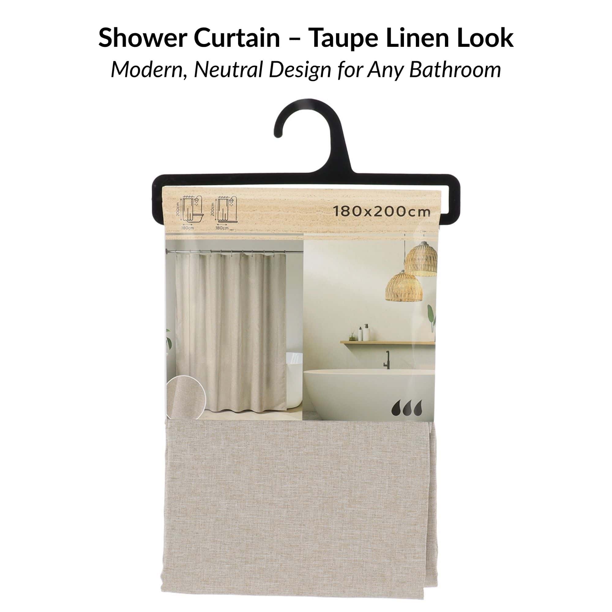 evideco-rideau-douche-taupe-effet-lin-180x200-cm-tissu-long image 5