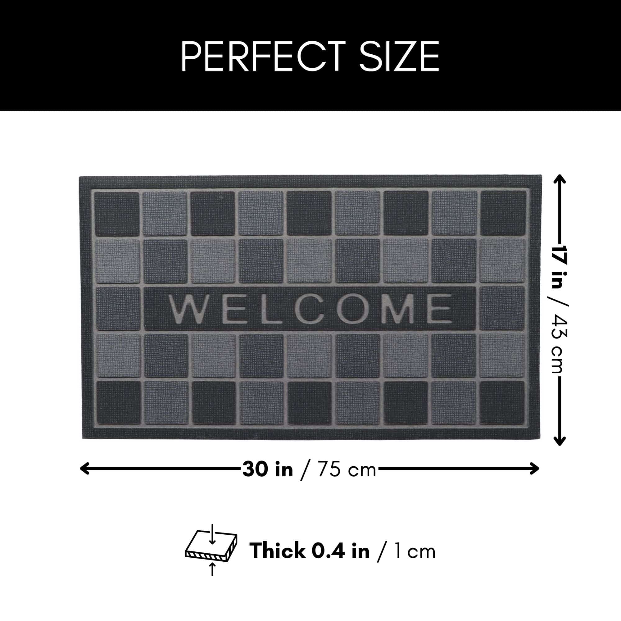 evideco-home-accessories-tapis-caoutchouc-welcome-gris-30x17 image 5