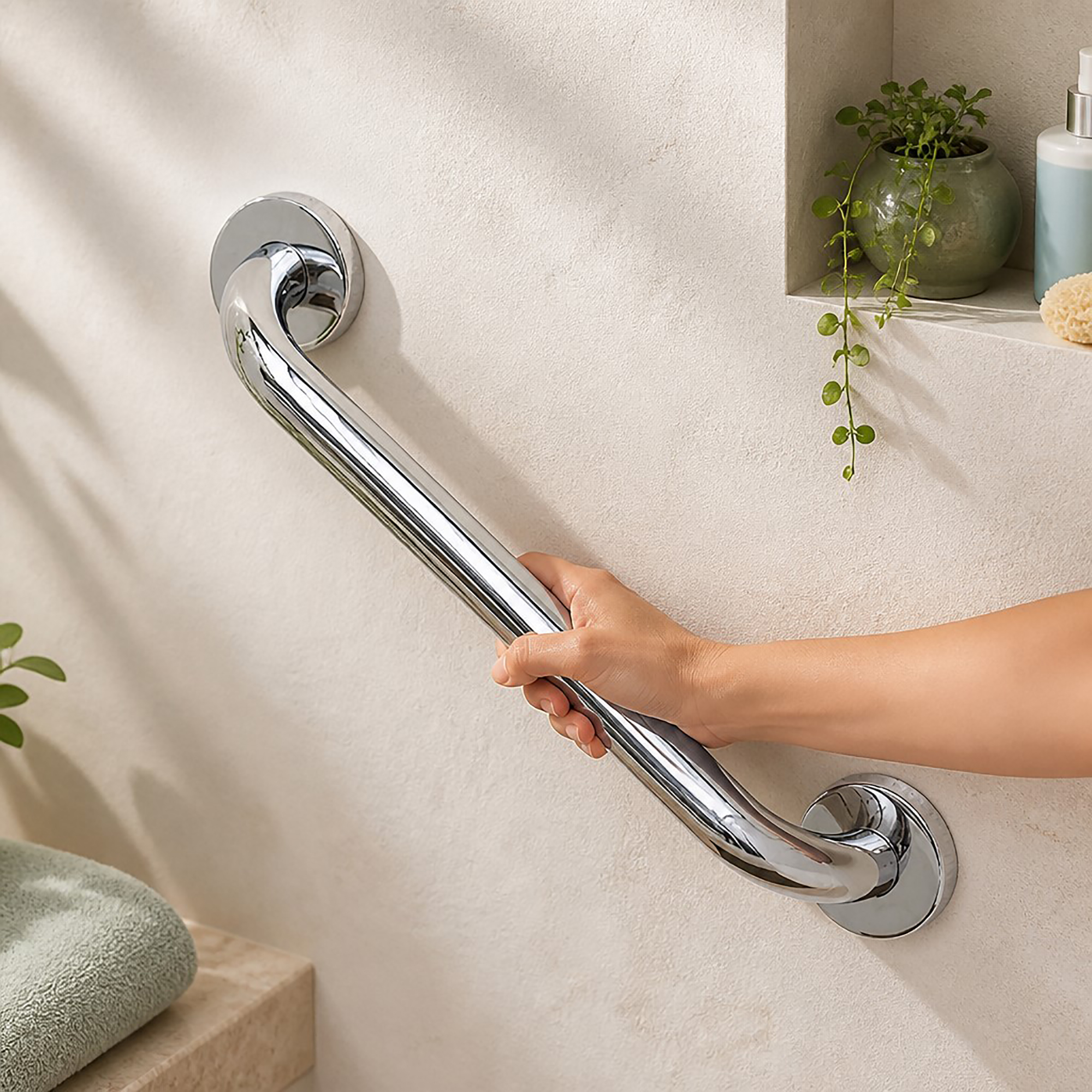 evideco-barre-appui-salle-de-bain-chrome-droite-30-cm-inox image 3